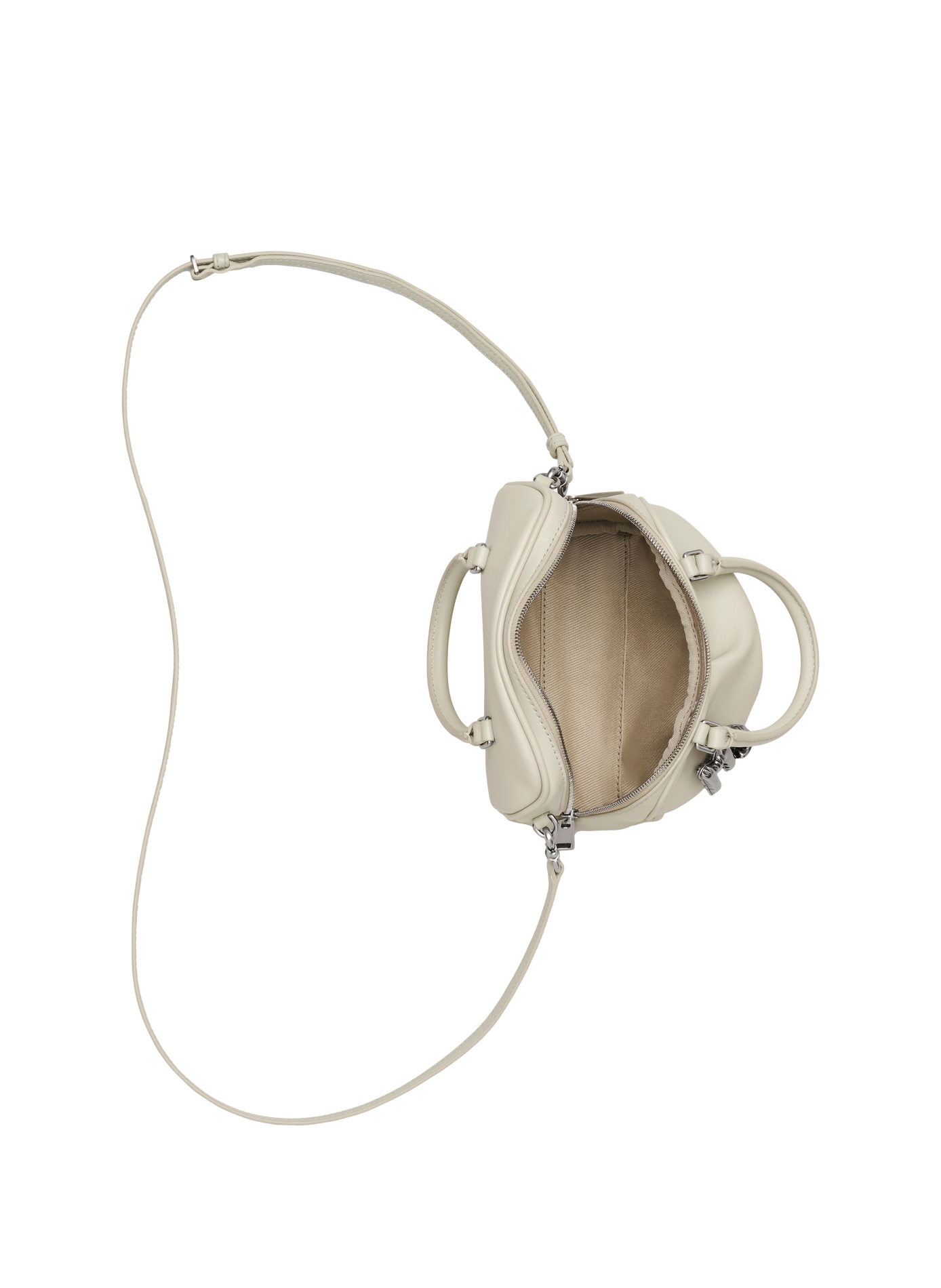 Sac bandoulière The Mini Wave en cuir MARC JACOBS Blanc