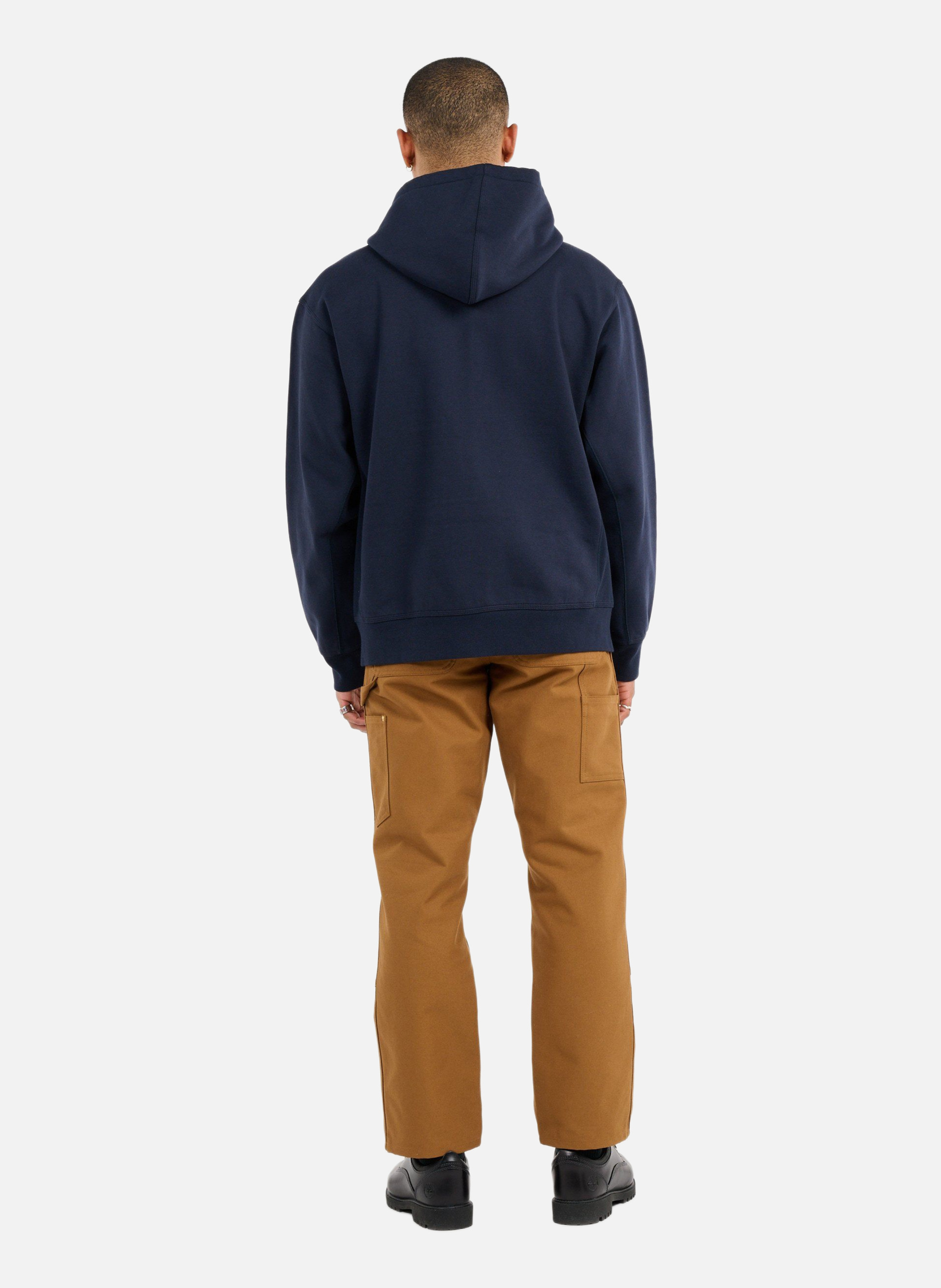 Sweatshirt zippé hooded american script CARHARTT WIP Bleu