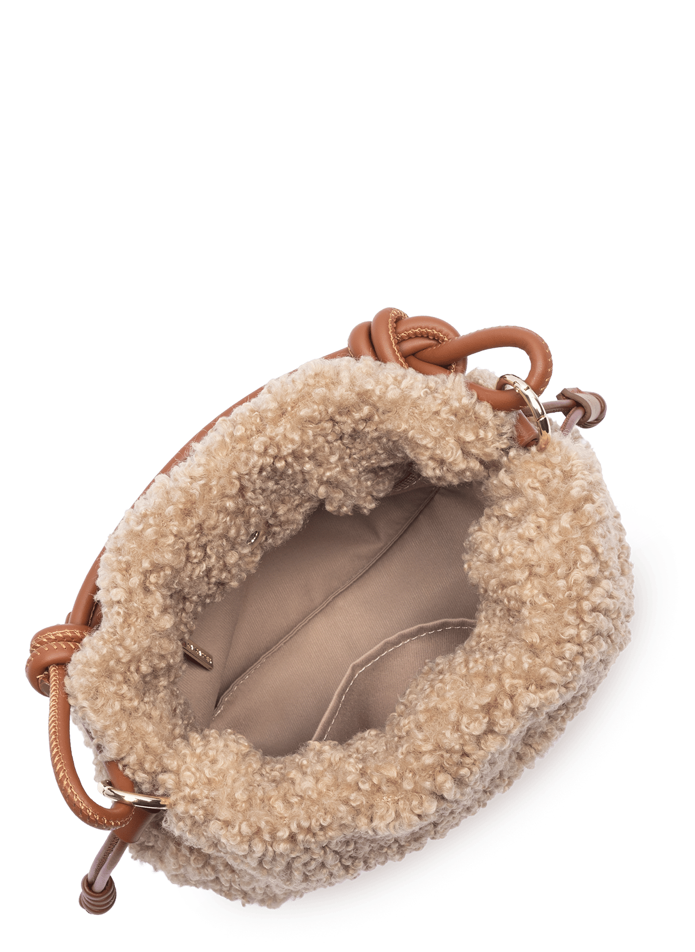 Petit sac besace - moumoute LANCASTER Marron