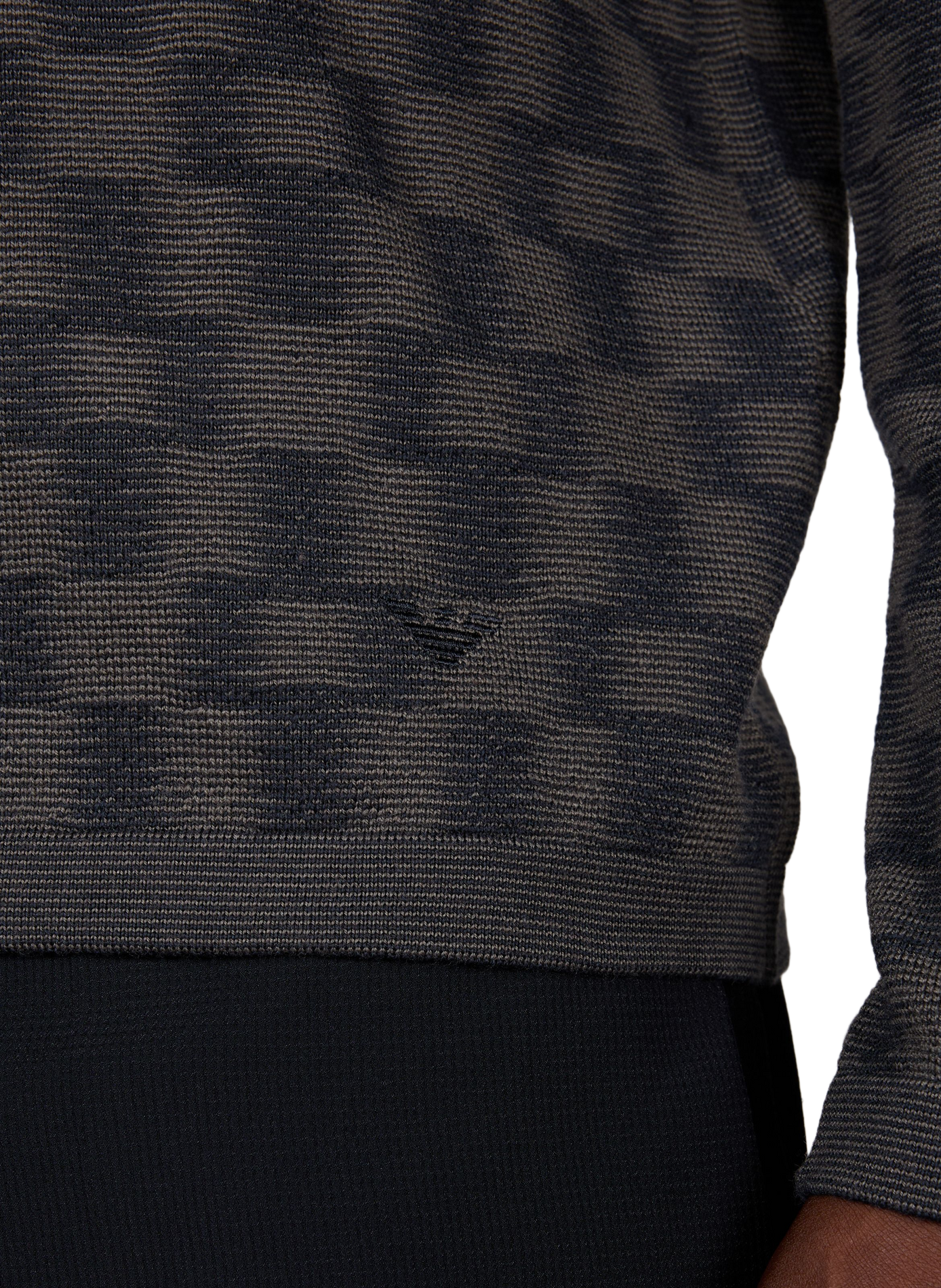 Virgin wool patterned sweater EMPORIO ARMANI Blue
