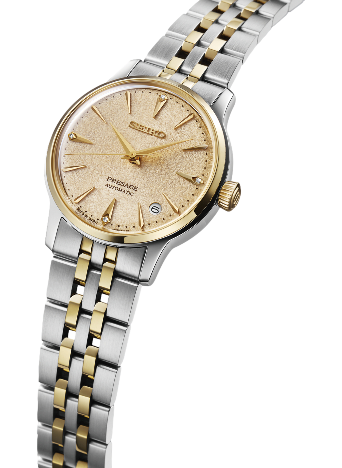 Montre automatique Presage en acier inoxydable SEIKO Doré