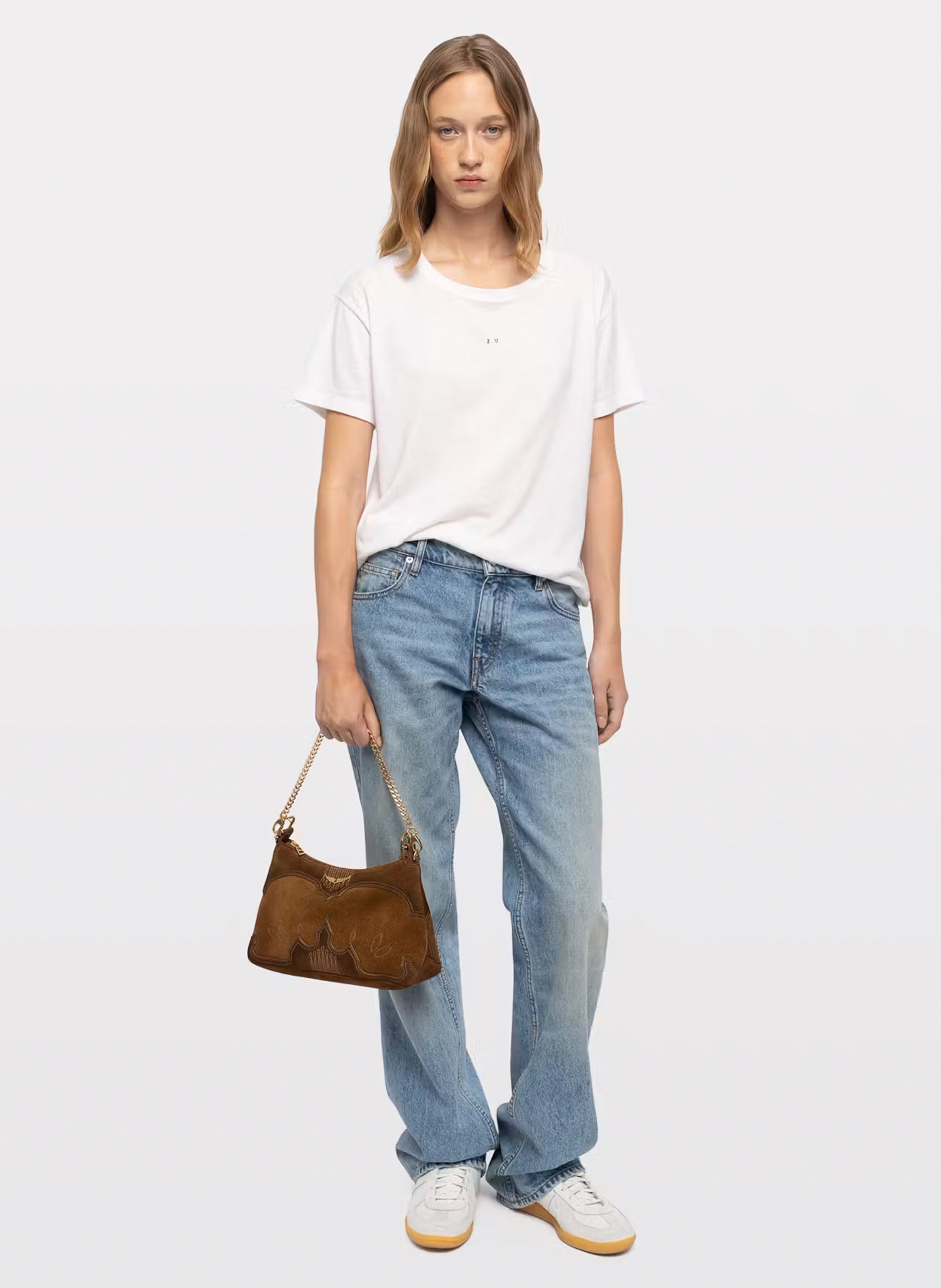 Schoudertas van mini-jim leer ZADIG&VOLTAIRE Bruin