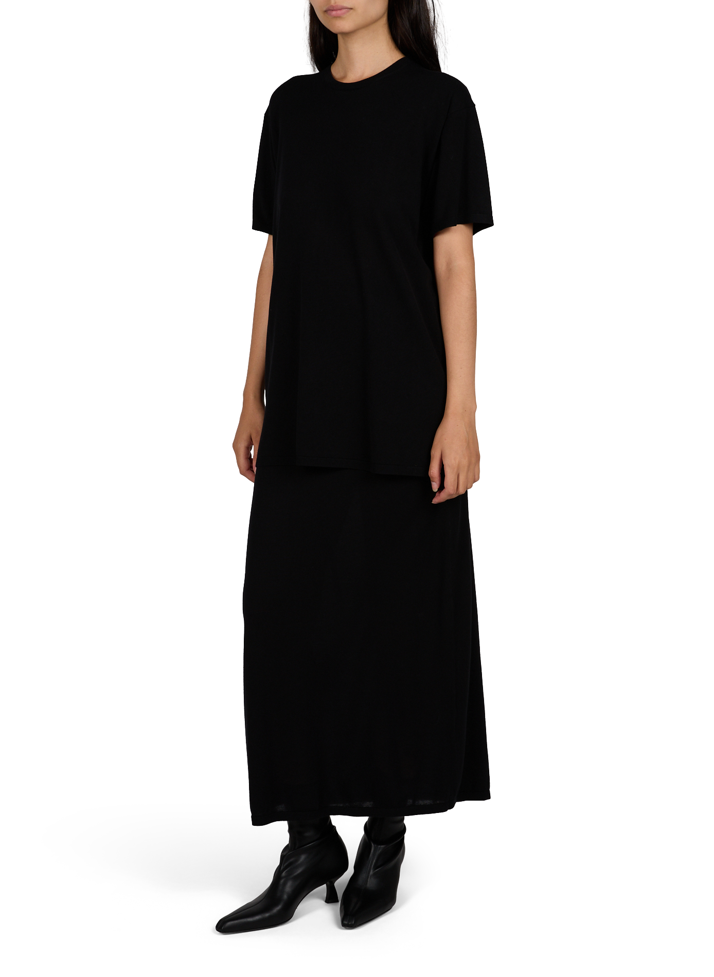 Midi-Strickrock TOTEME Schwarz