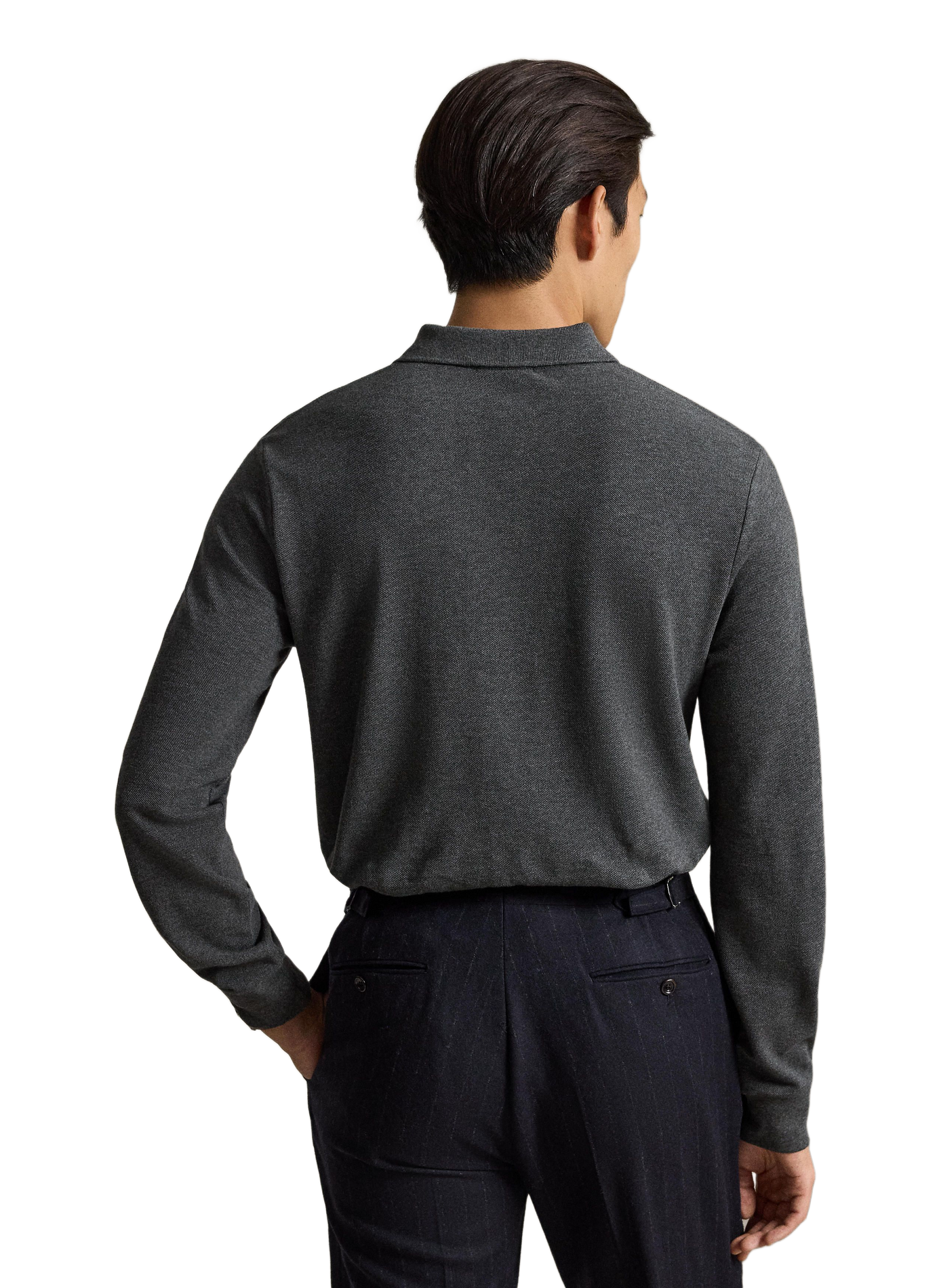Polo manches longues en coton POLO RALPH LAUREN Gris
