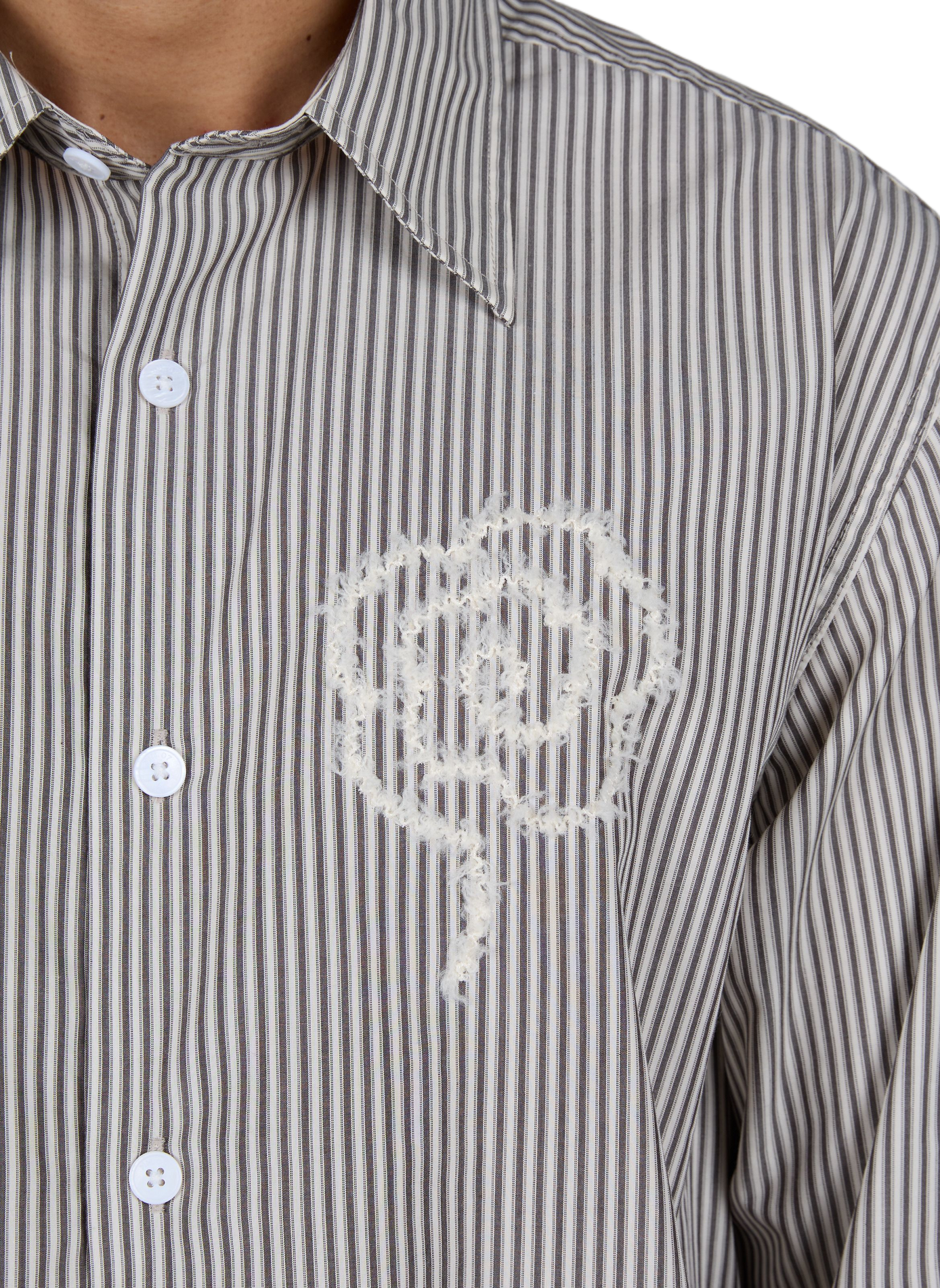 Chemise col classique manches contrastantes en coton | Brown NN.07 Men