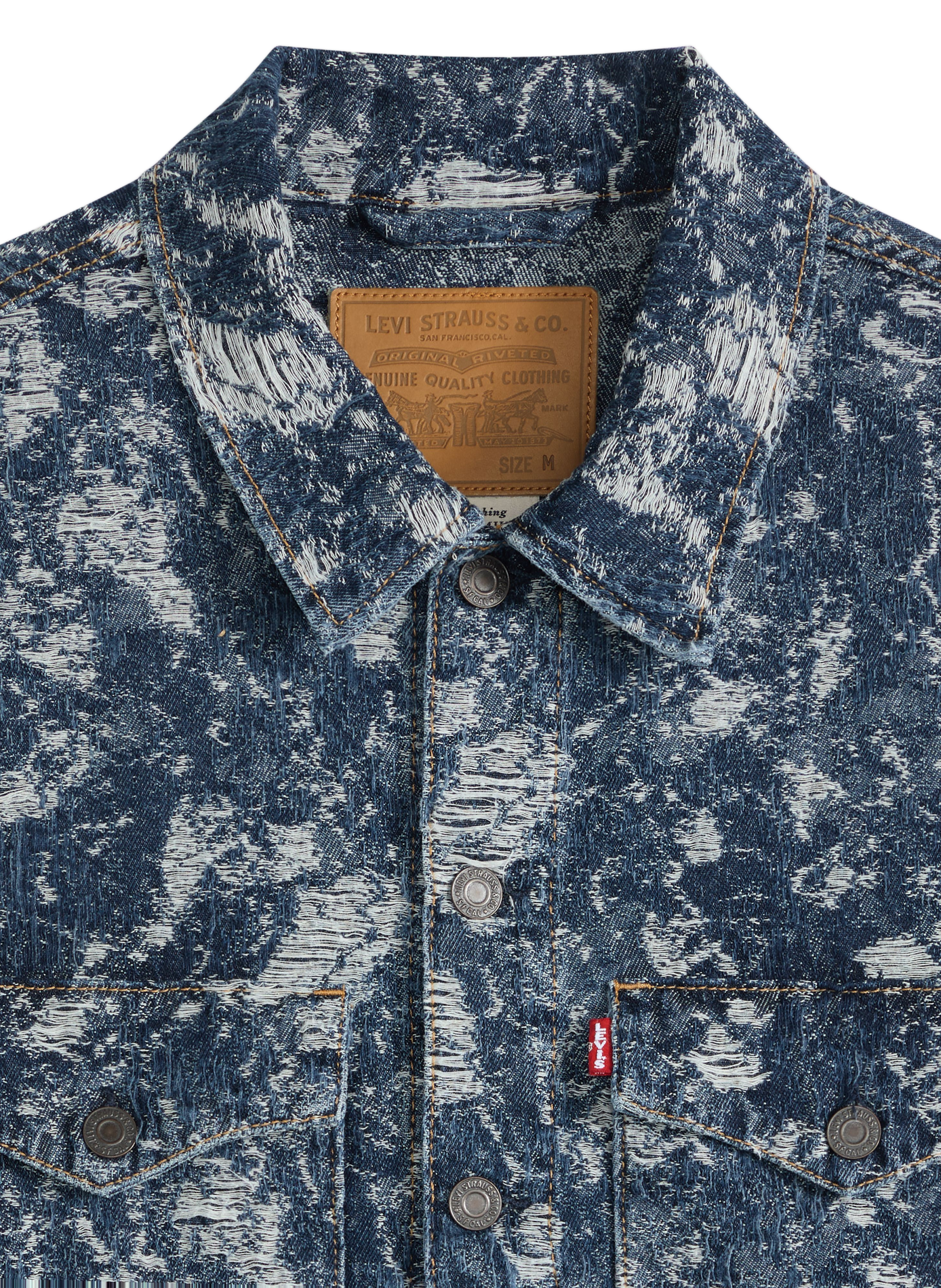 Jacke mit klassischem Baumwoll-Denim-Kragen LEVI'S Blau