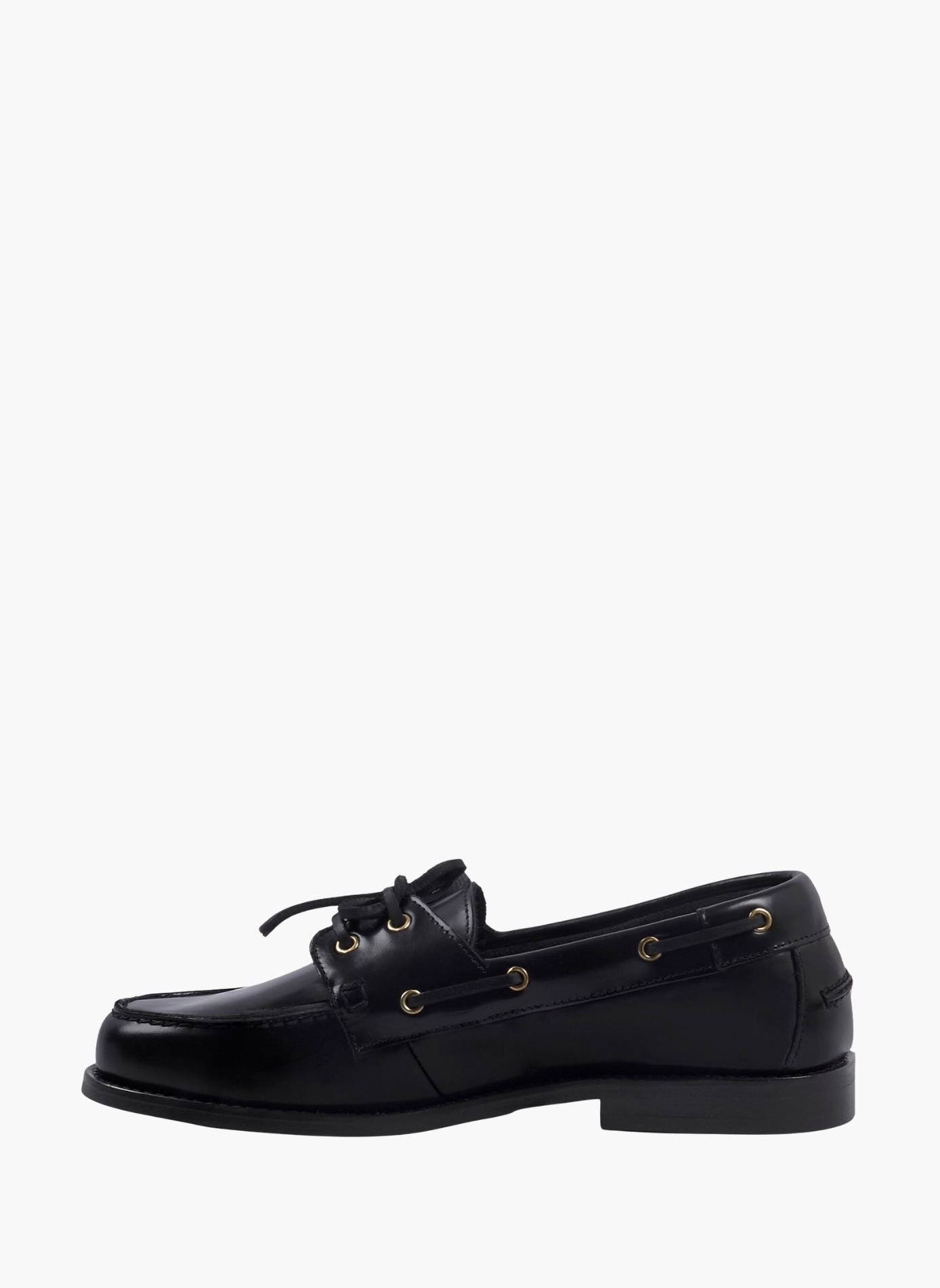 Mocassins bateau thelma cuir vernis JULES & JENN Noir