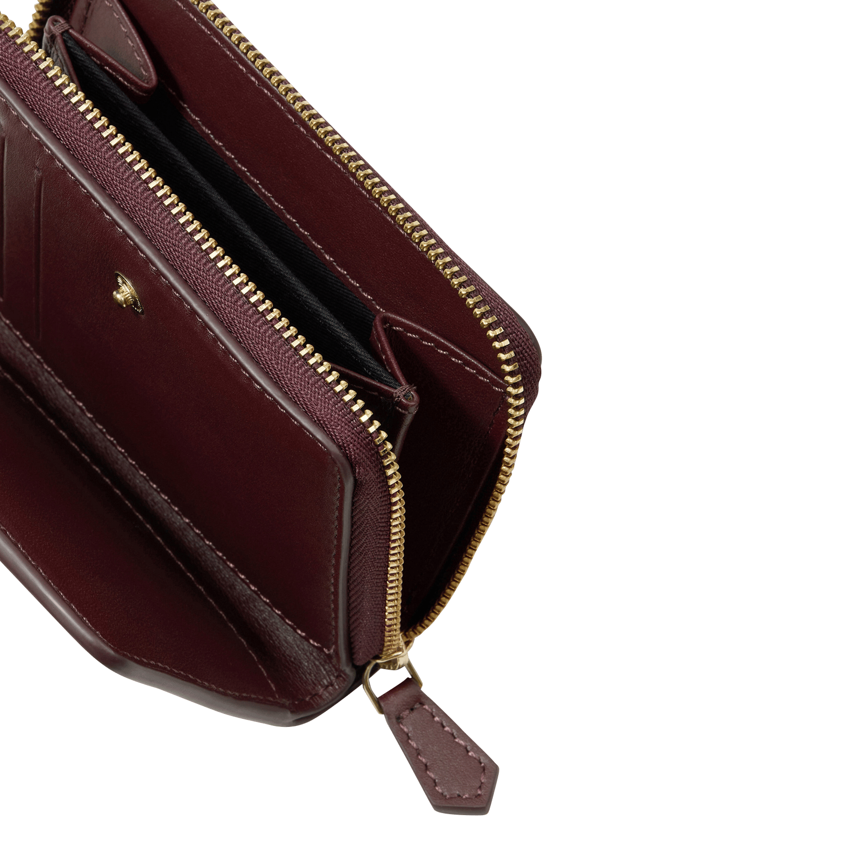 Portefeuille uni en cuir bifold BA&SH Violet