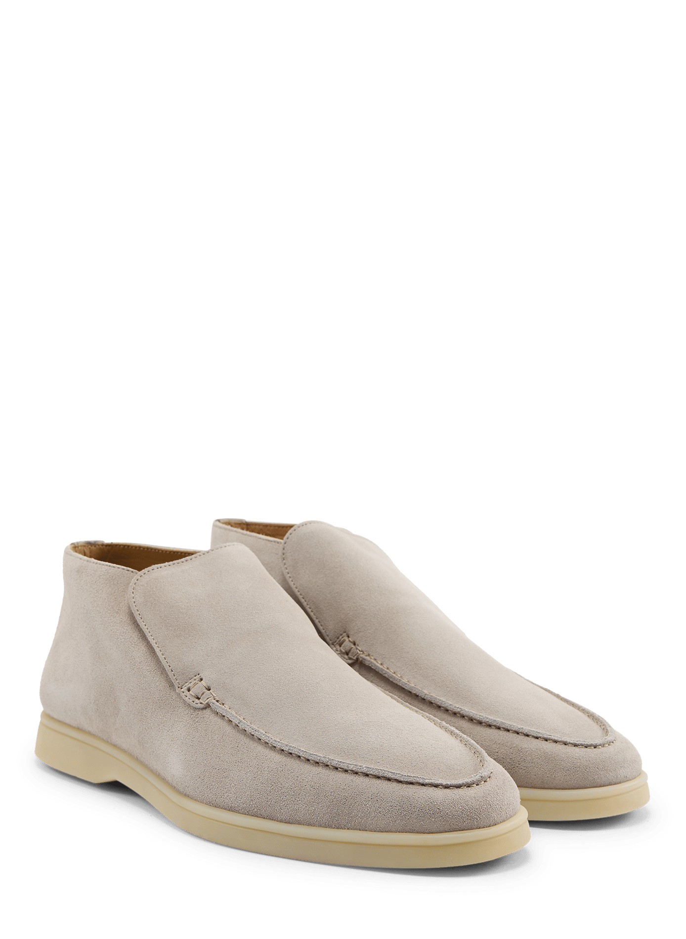 Calfskin leather loafers AURELIEN Grey
