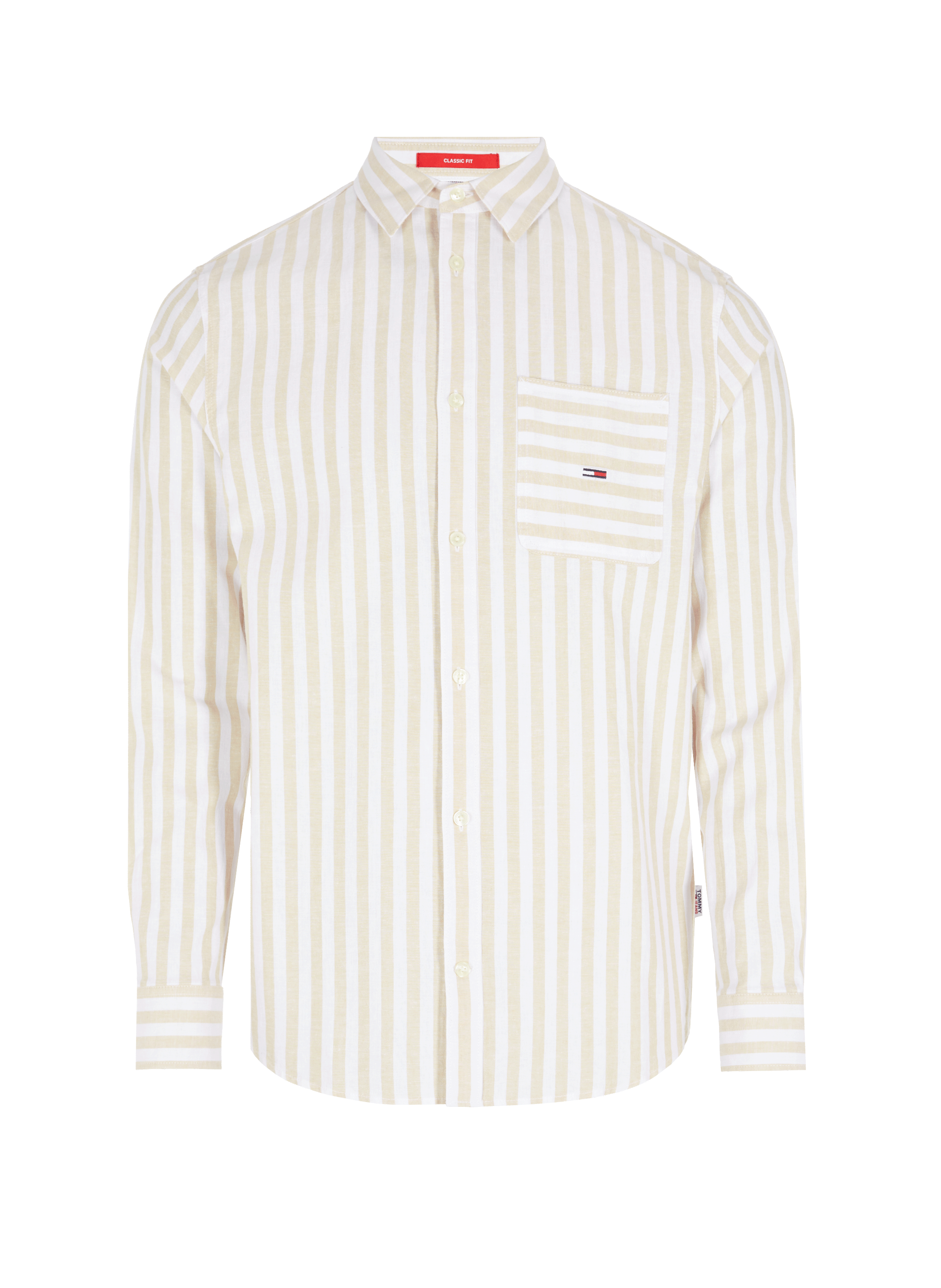 Chemise rayé en coton organique et lin