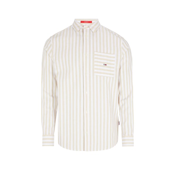 Chemise rayé en coton organique et lin