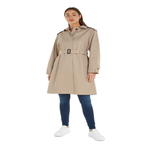 Tommy Hilfiger Mid-length Trench Coat In Grey