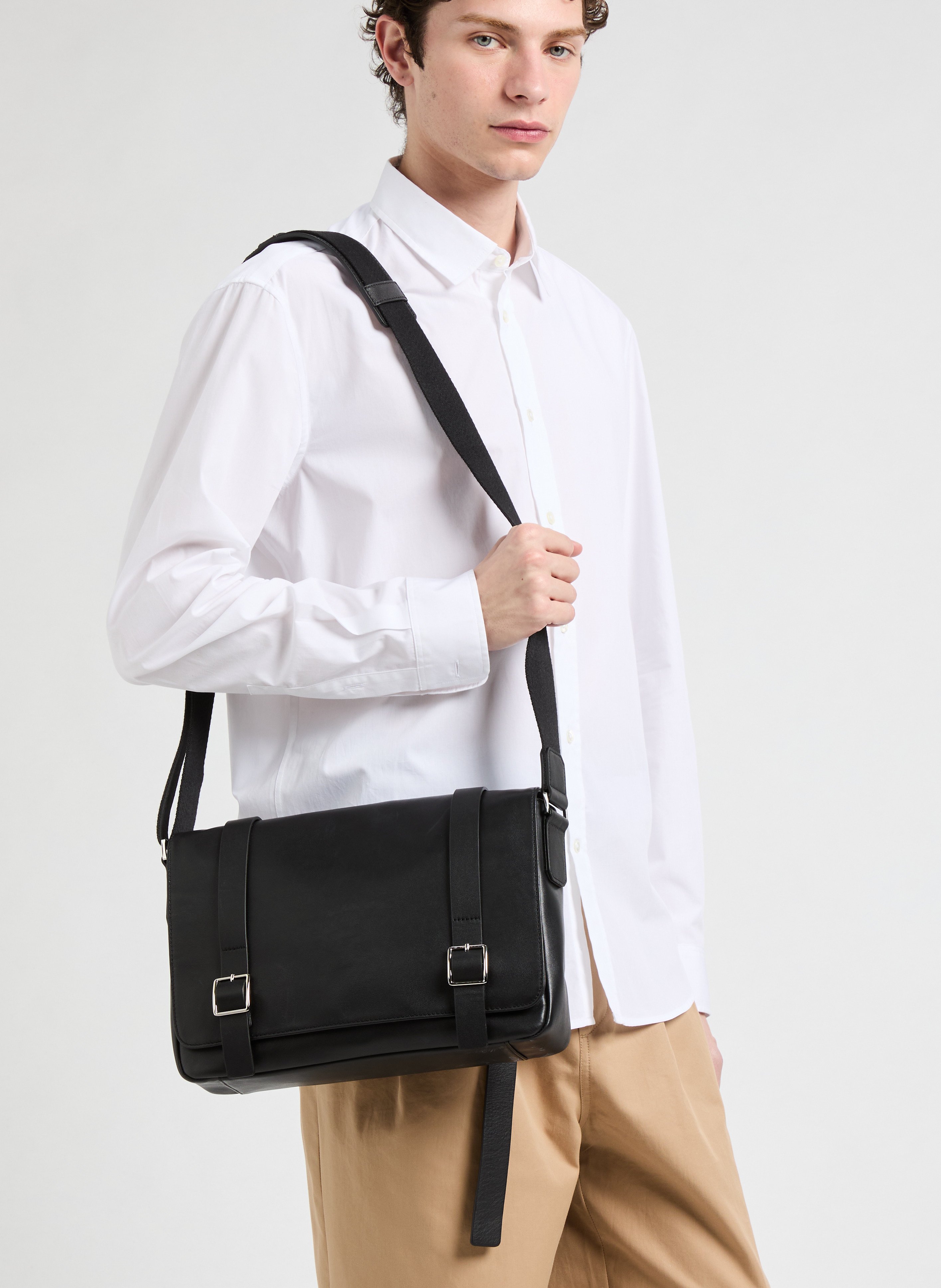 Leather Shoulder bag SAISON 1865 Black