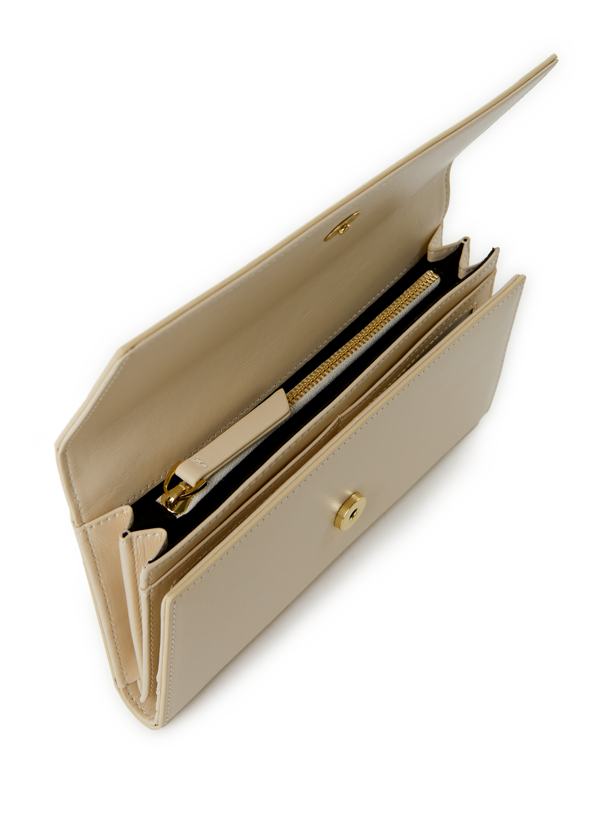 Portefeuille en cuir lisse SAISON 1865 Beige