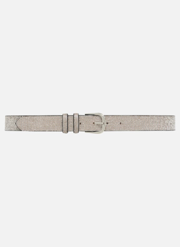 Ceinture en cuir et strass - reyna Argent by PABLO PABLO Ceinture en cuir et strass - reyna Argent