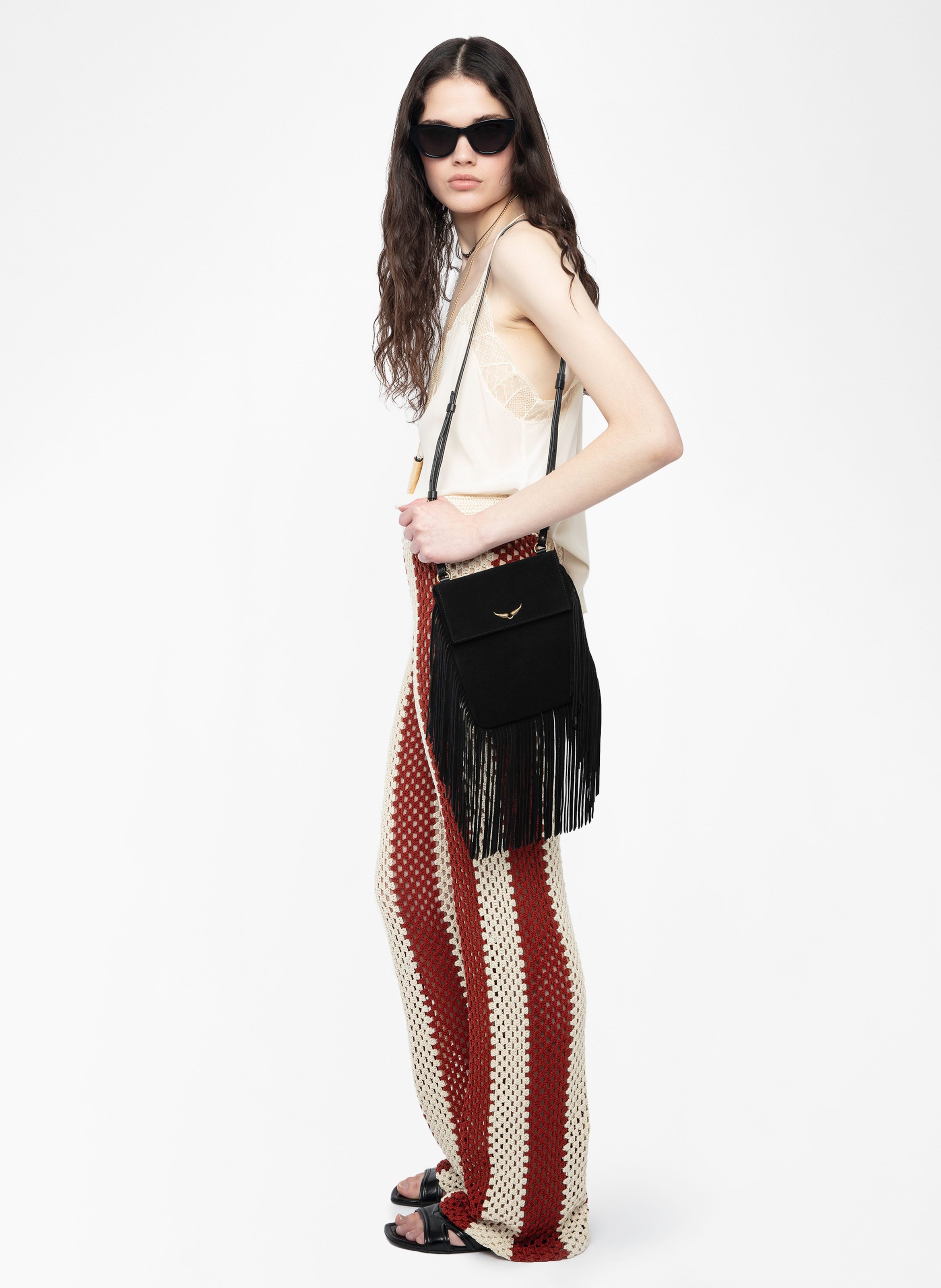 Pantalon droit en crochet pia ZADIG&VOLTAIRE Blanc