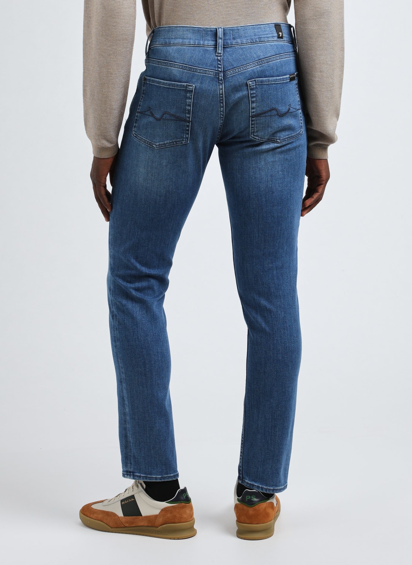 Slim tapered jeans 7 FOR ALL MANKIND Blue