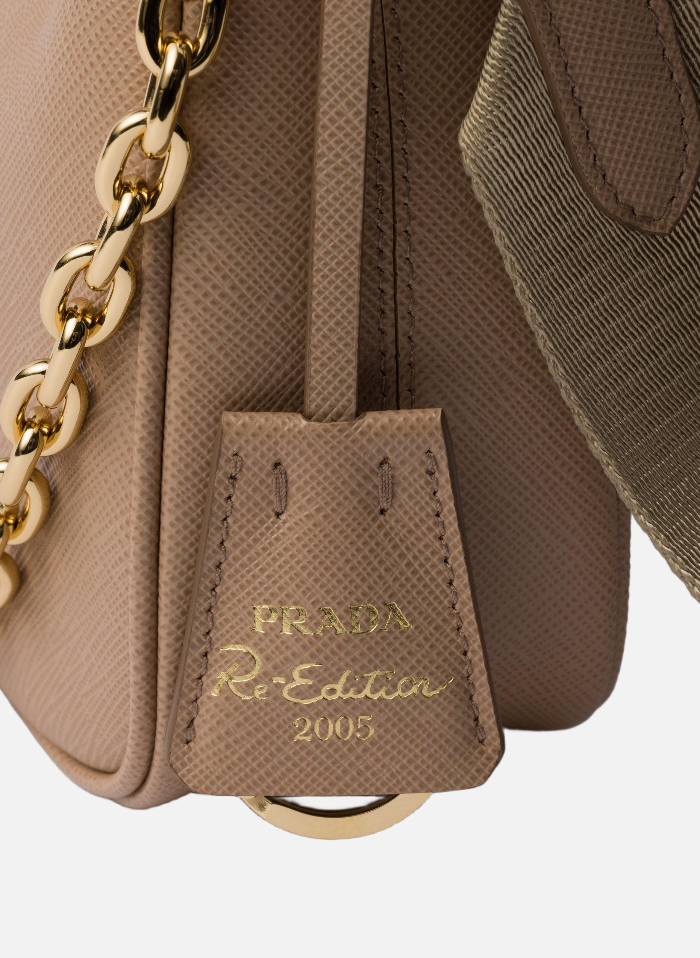 Sac prada re-edition 2005 en cuir saffiano PRADA Rose