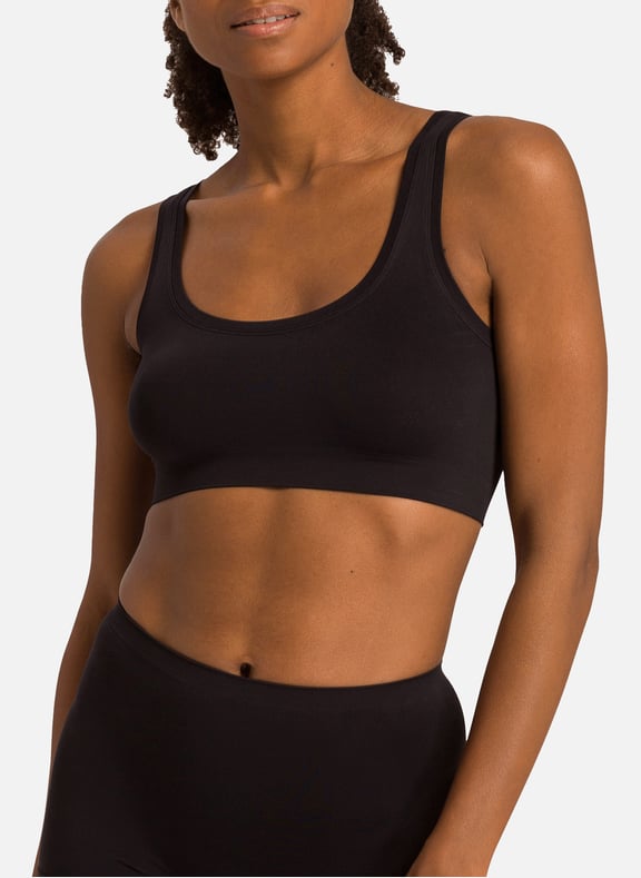 Brassière unie Noir by HANRO HANRO Brassière unie Noir