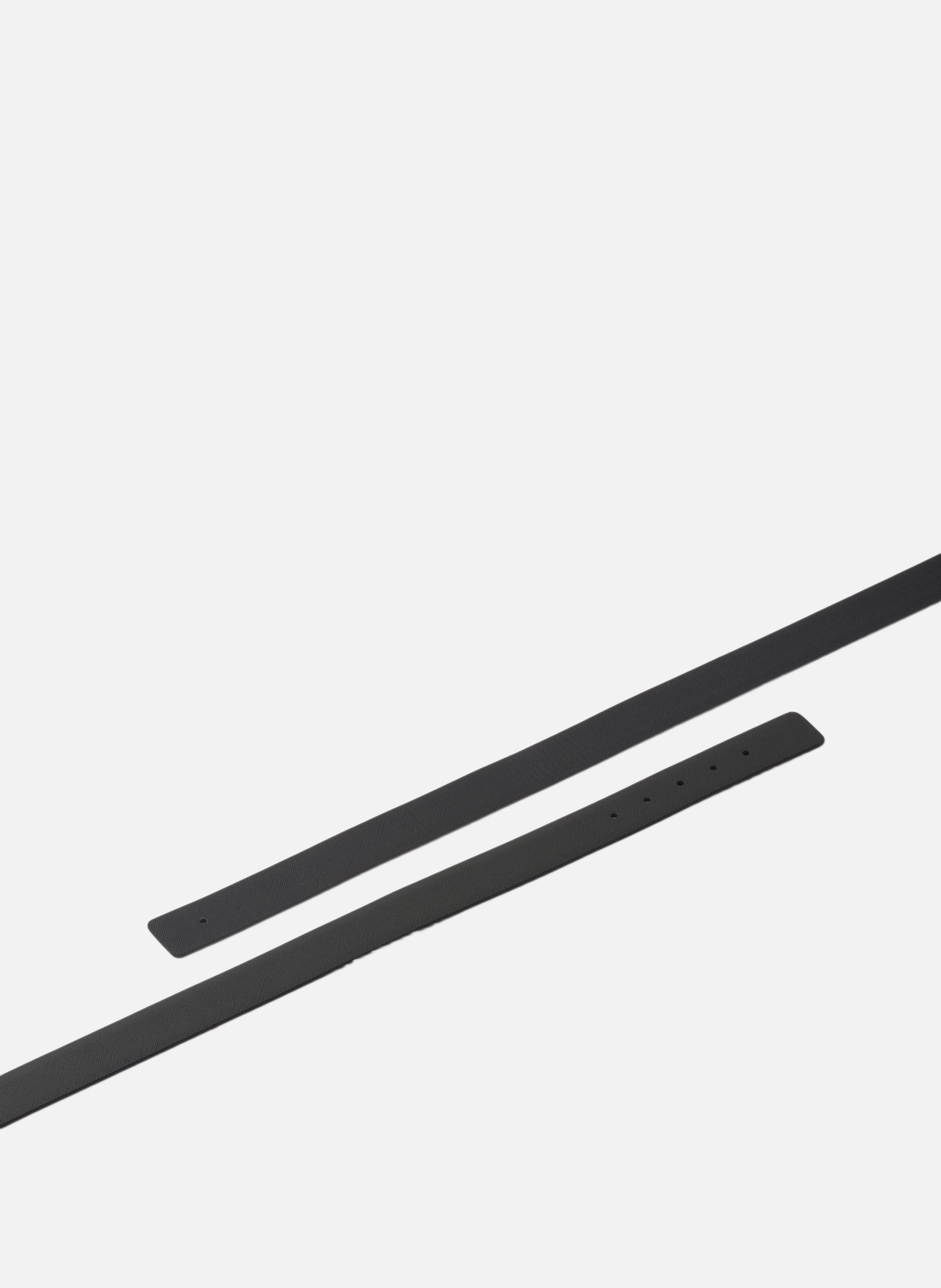 Ceinture réversible en cuir saffiano PRADA Gris