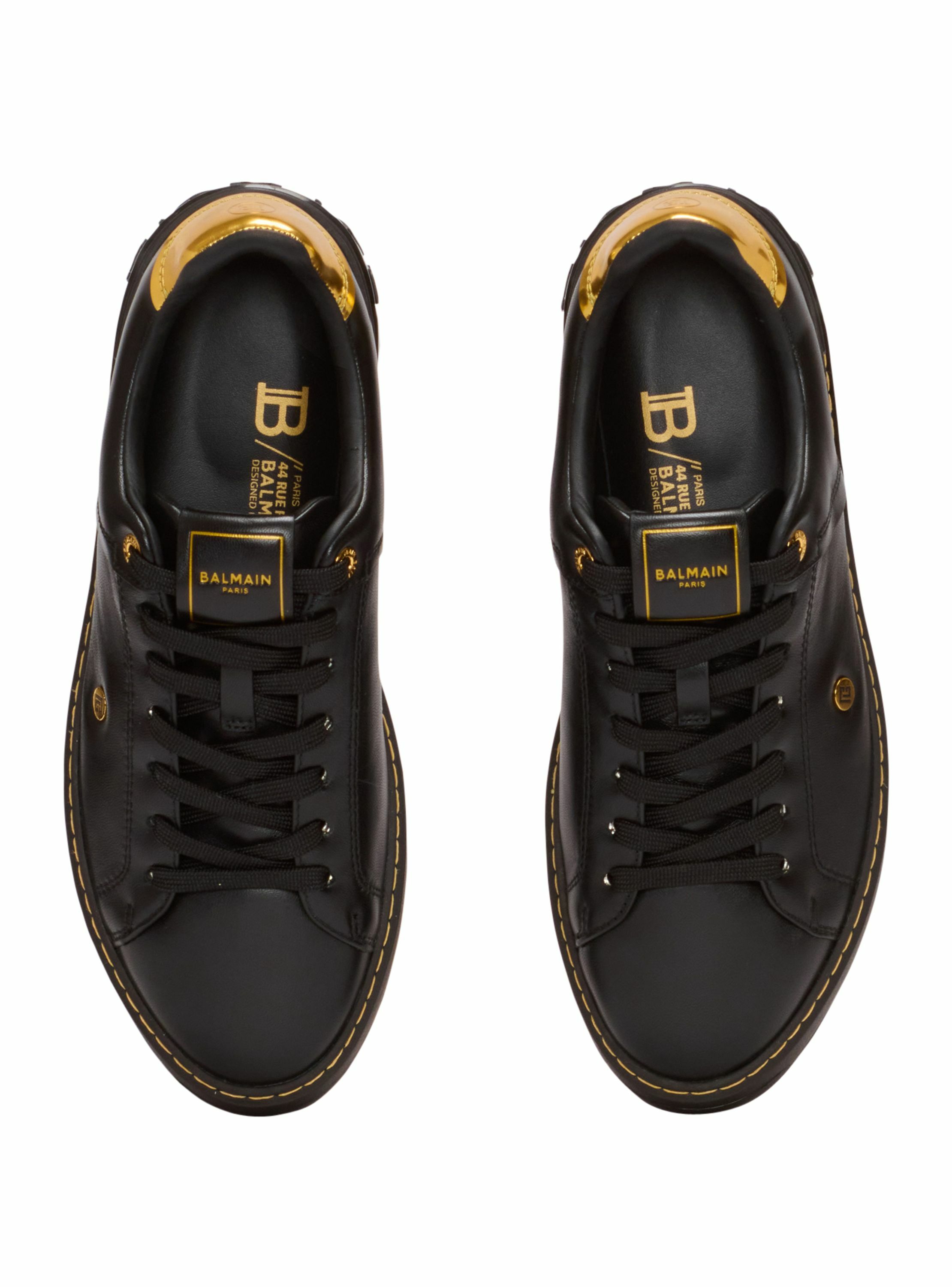 Baskets b-court en cuir de veau BALMAIN Noir