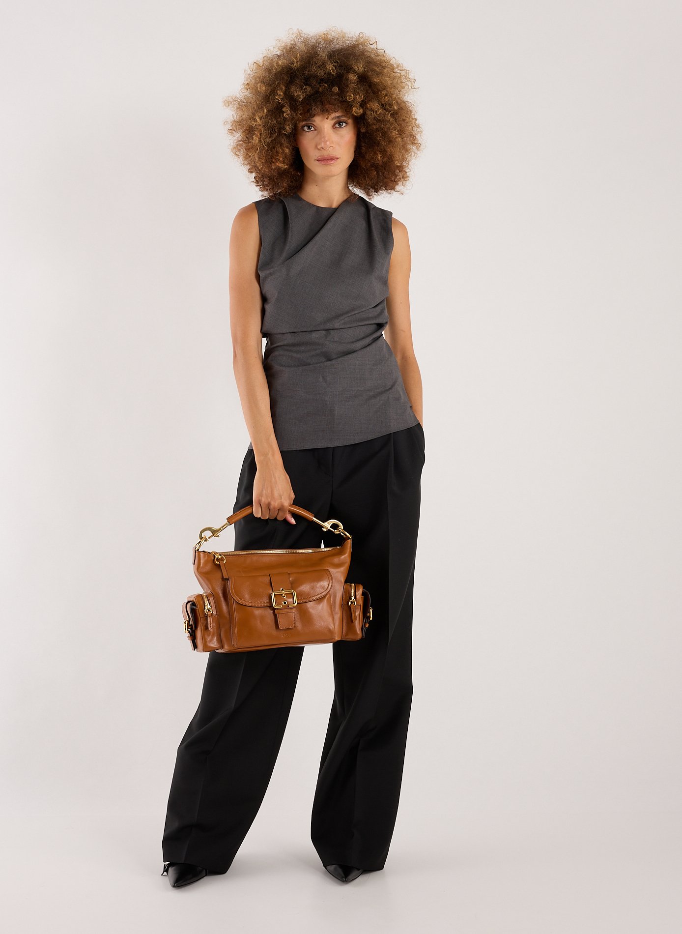 Sac à main Camera en cuir CHLOÉ Marron