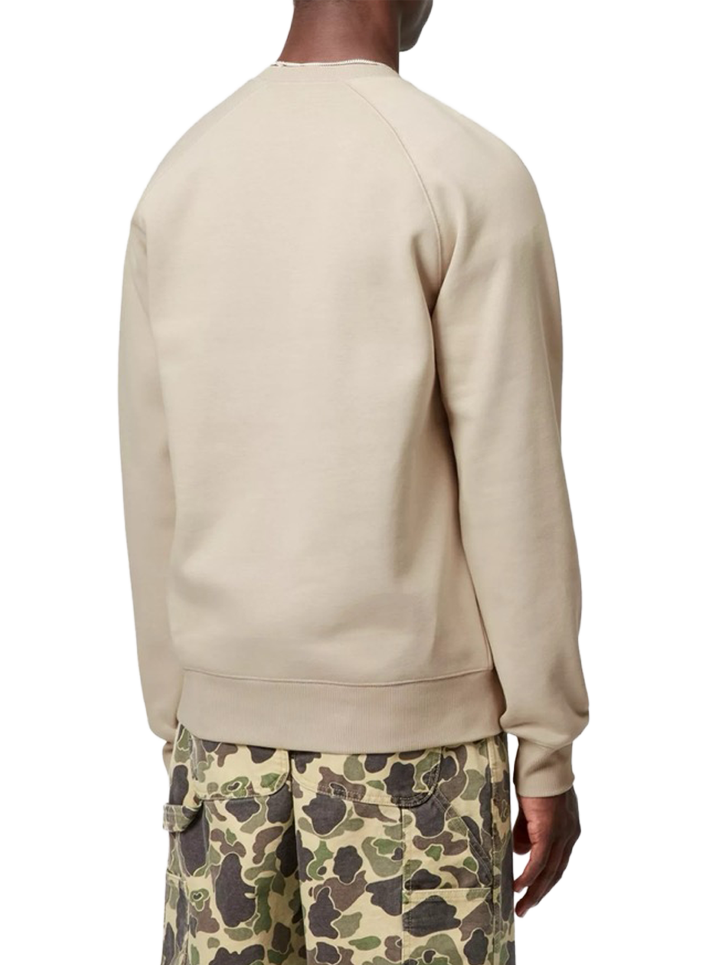 Oversized cotton screen-printed sweatshirt CARHARTT WIP Beige