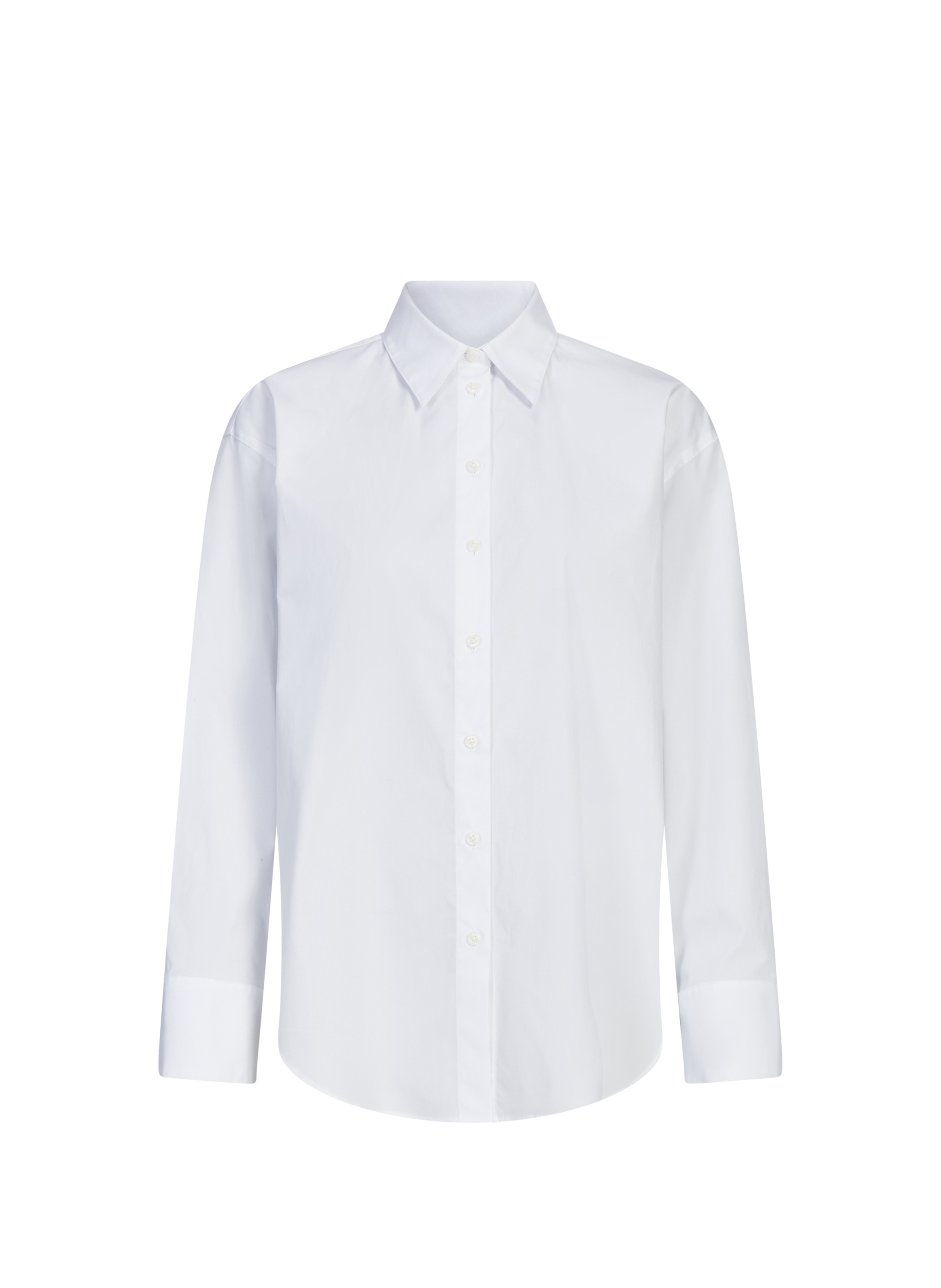 CALVIN KLEIN Straight cotton blend Shirt White