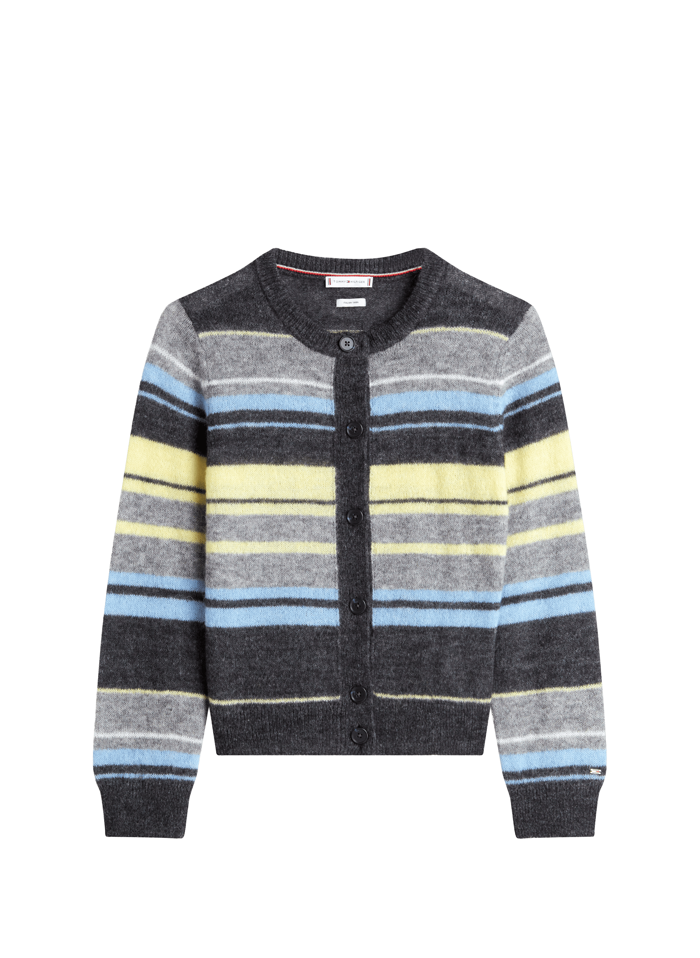 Cardigan droit rayé en alpaga mélangé TOMMY HILFIGER Multicolore