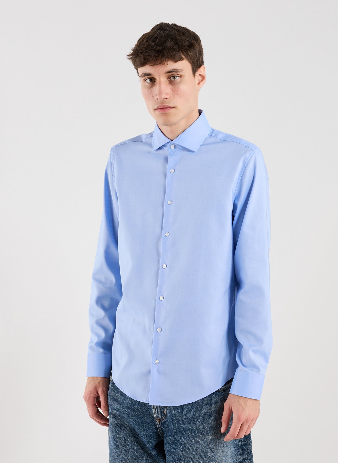 SEIDENSTICKER Chemise col classique en coton Bleu