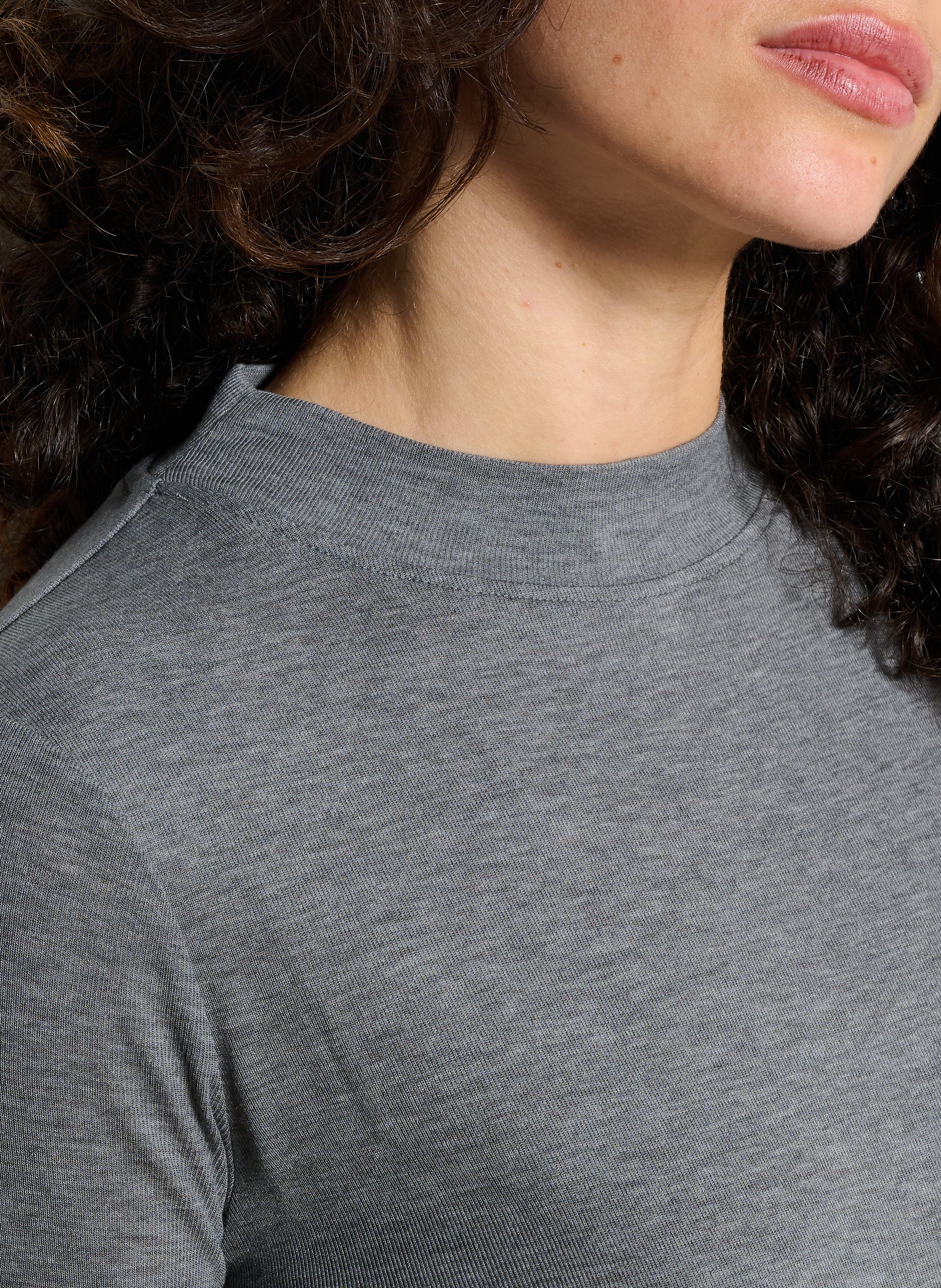 Tee-shirt manches longues fluide à col montant Flynn MAISON 123 Gris