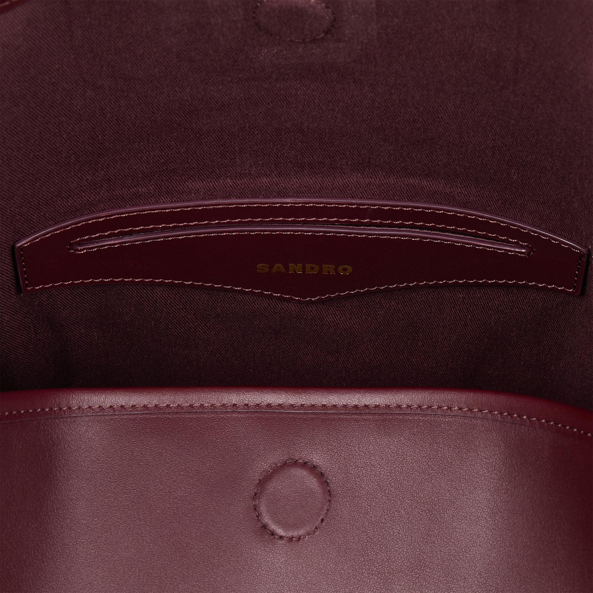 Sac seau en cuir SANDRO Rouge