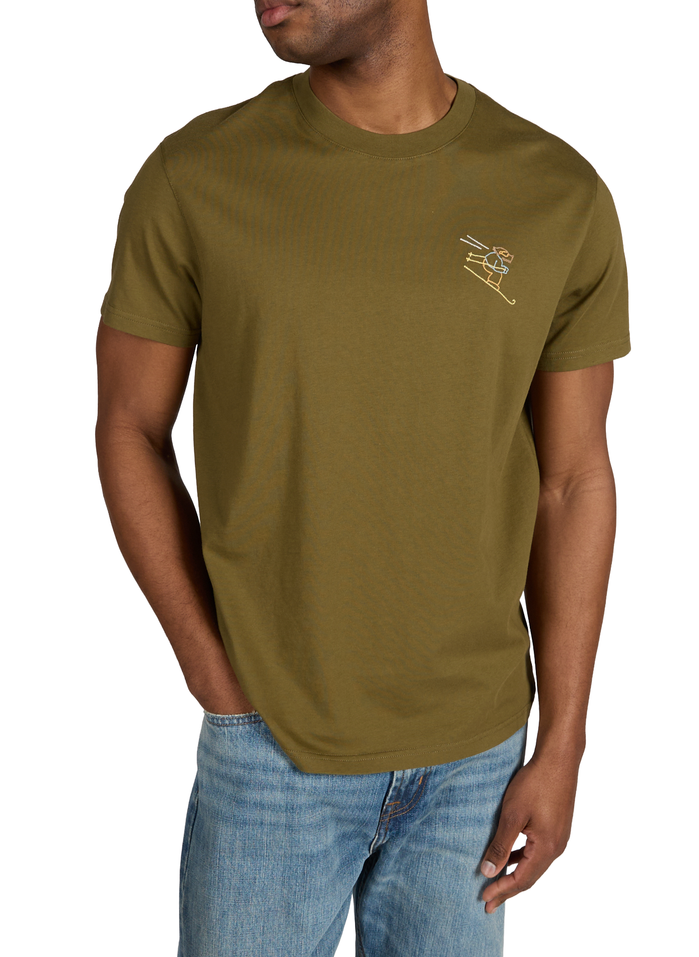 T-shirt Popincourt Schuss en coton MAISON LABICHE Vert