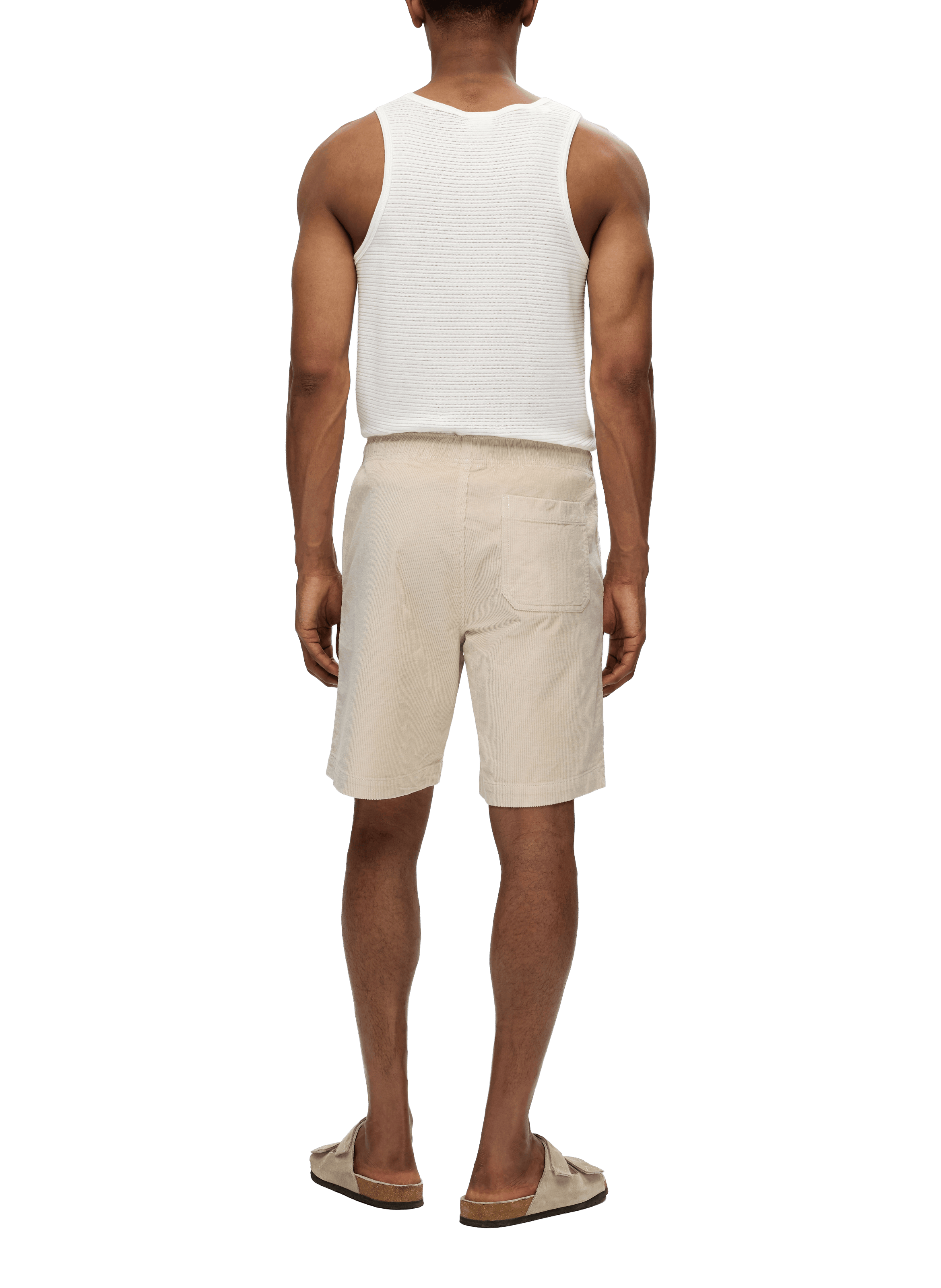 Short droit en coton mélangé SELECTED Beige