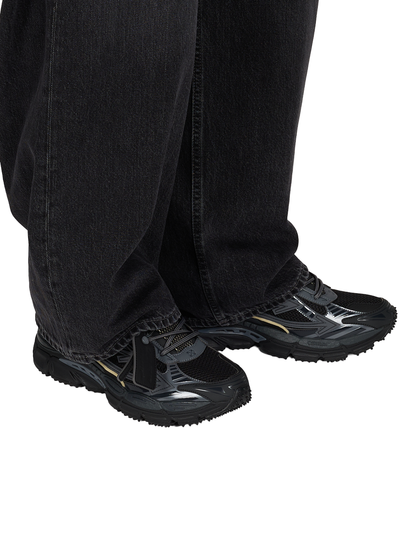 Baskets bi-matière OFF-WHITE Noir