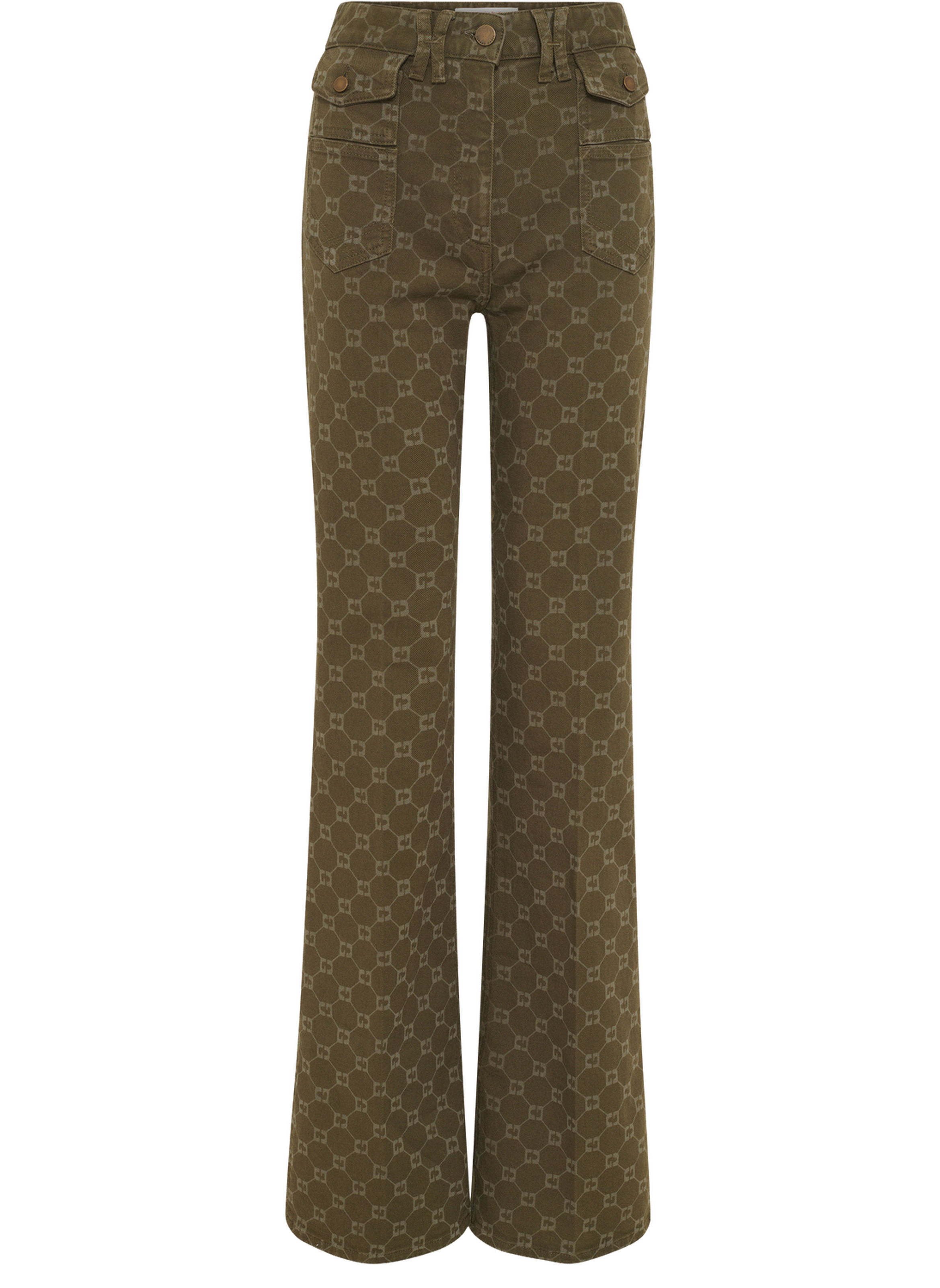 Jean flare à monogramme - anna GERARD DAREL Vert