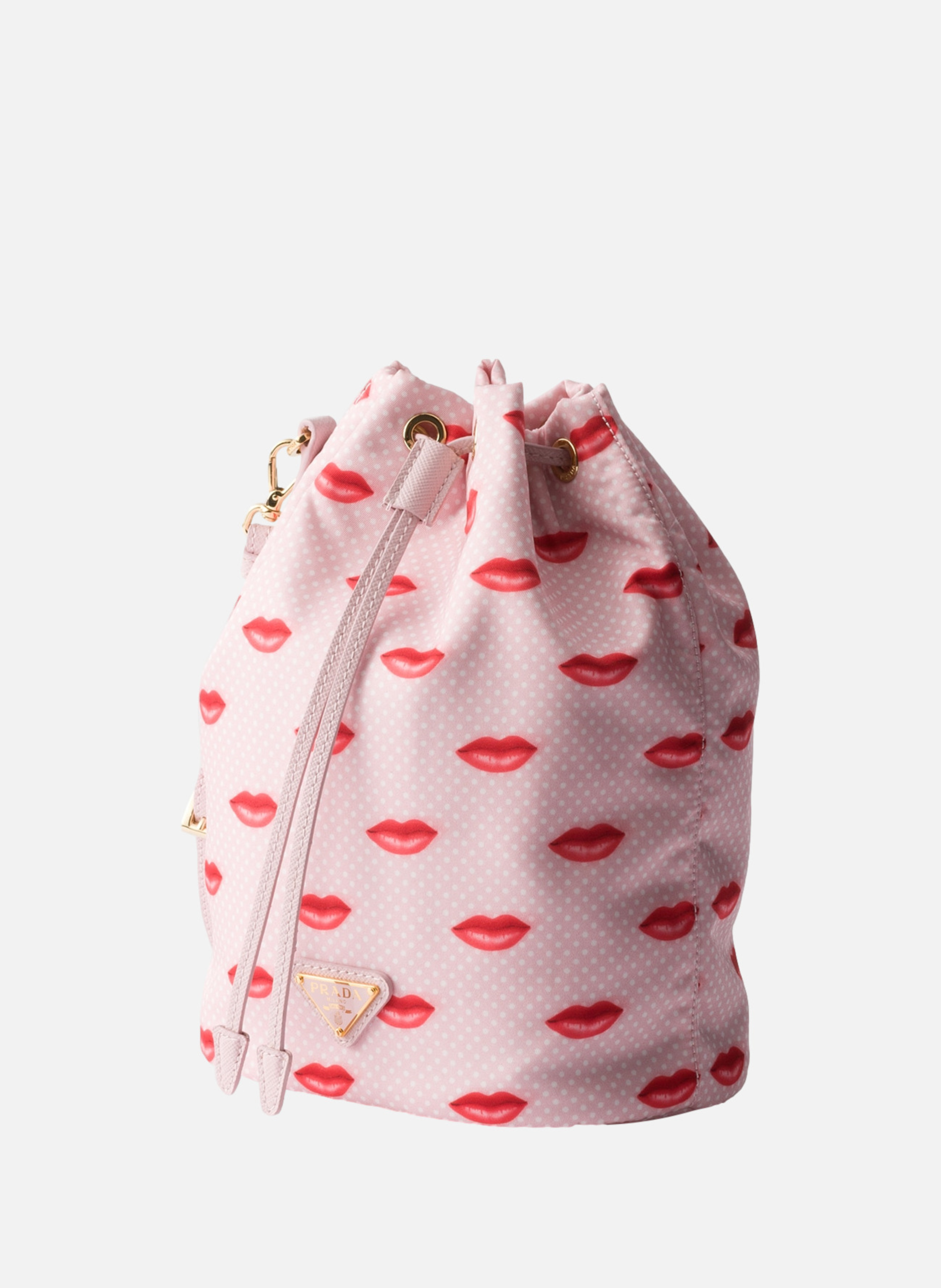 Pochette en re-nylon imprimé PRADA Rose