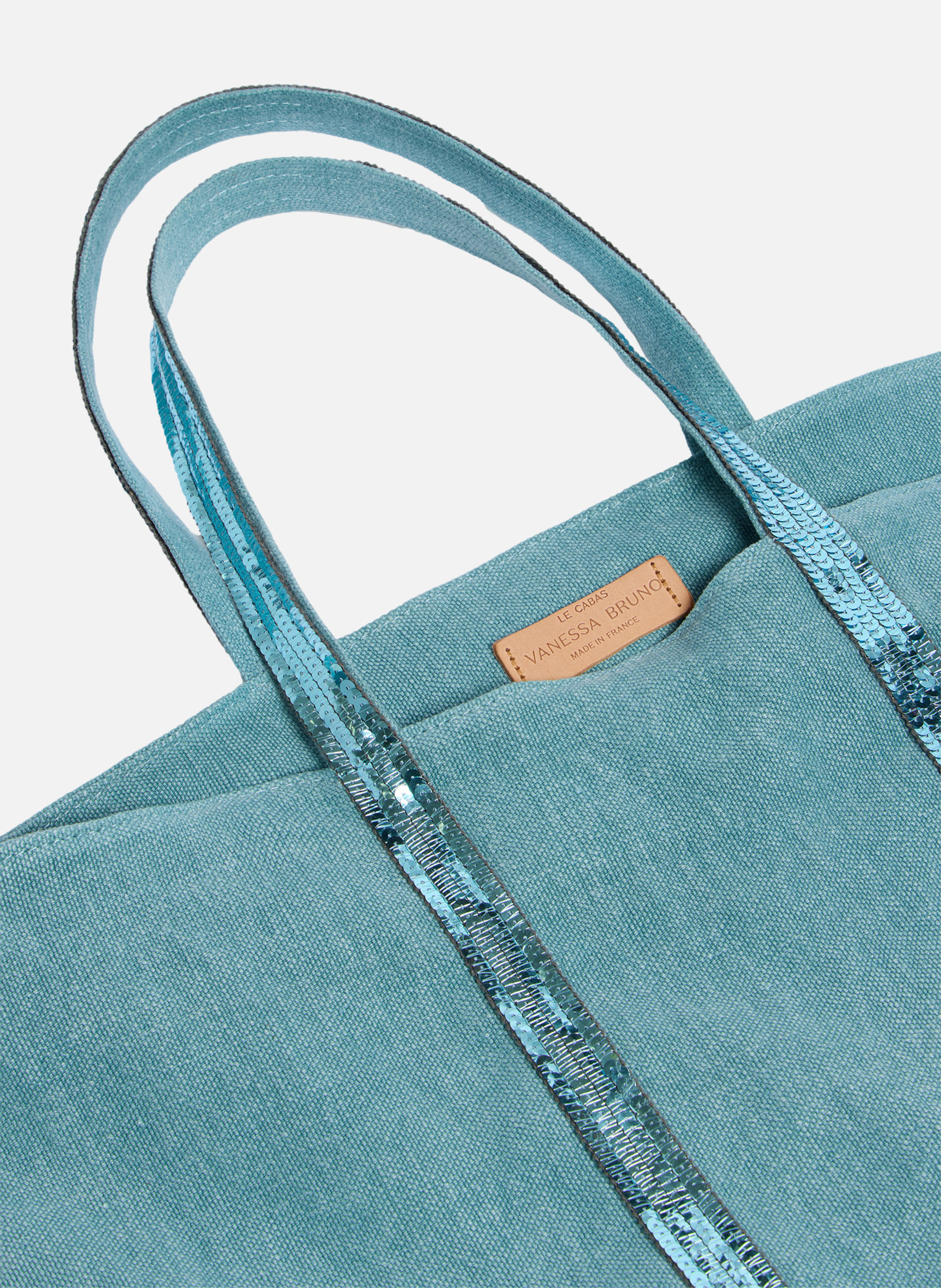 Cabas l zippé en lin VANESSA BRUNO Bleu