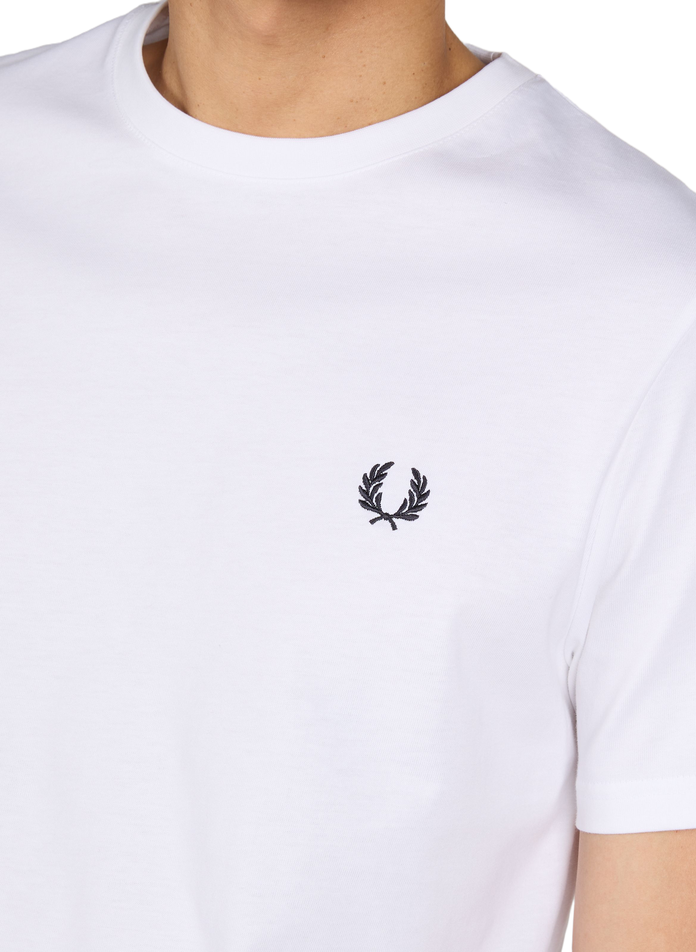 Cotton round-neck T-shirt FRED PERRY White