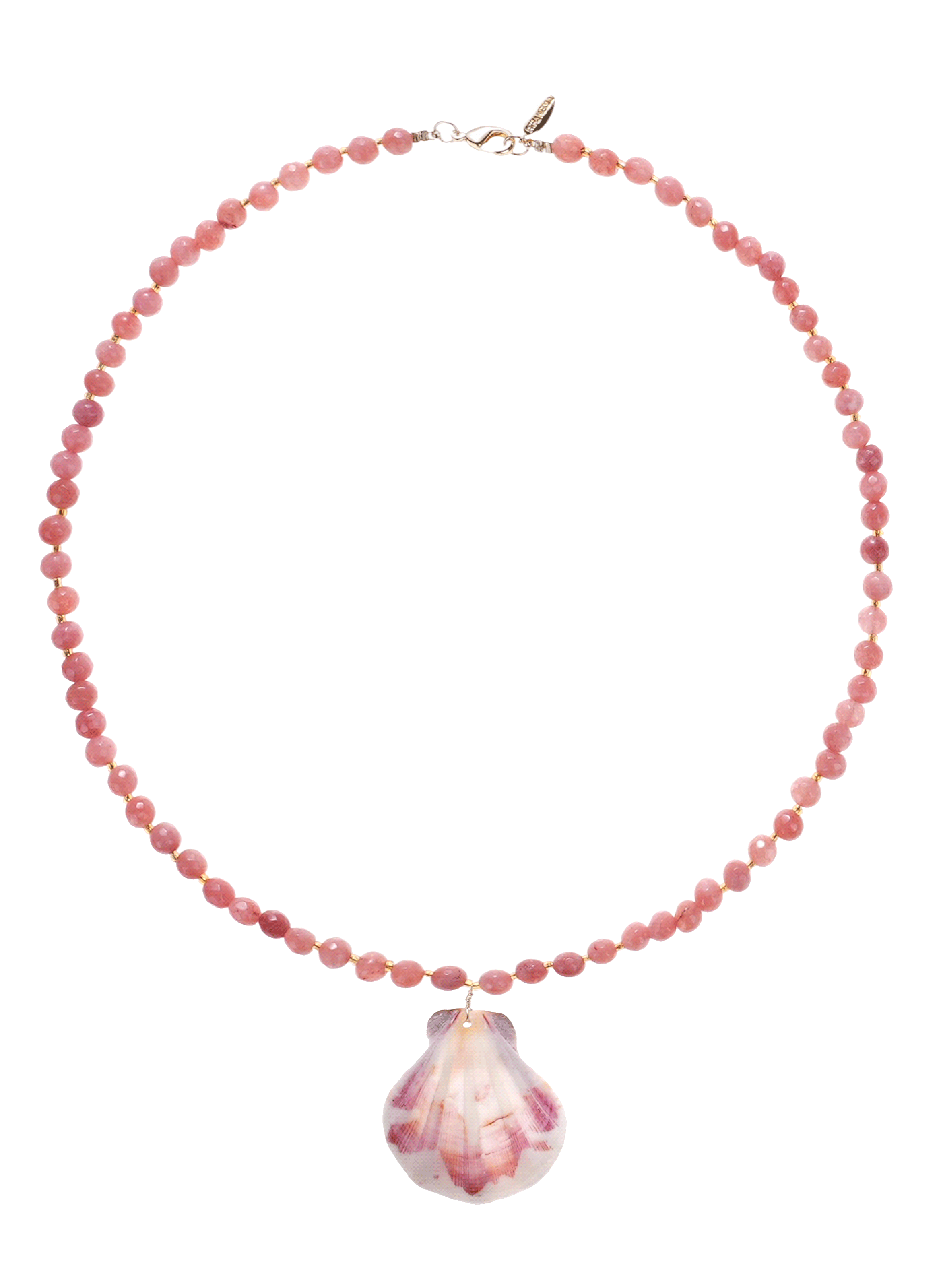 Collier avec perles et pendentif coquillage manille HIPANEMA Rose
