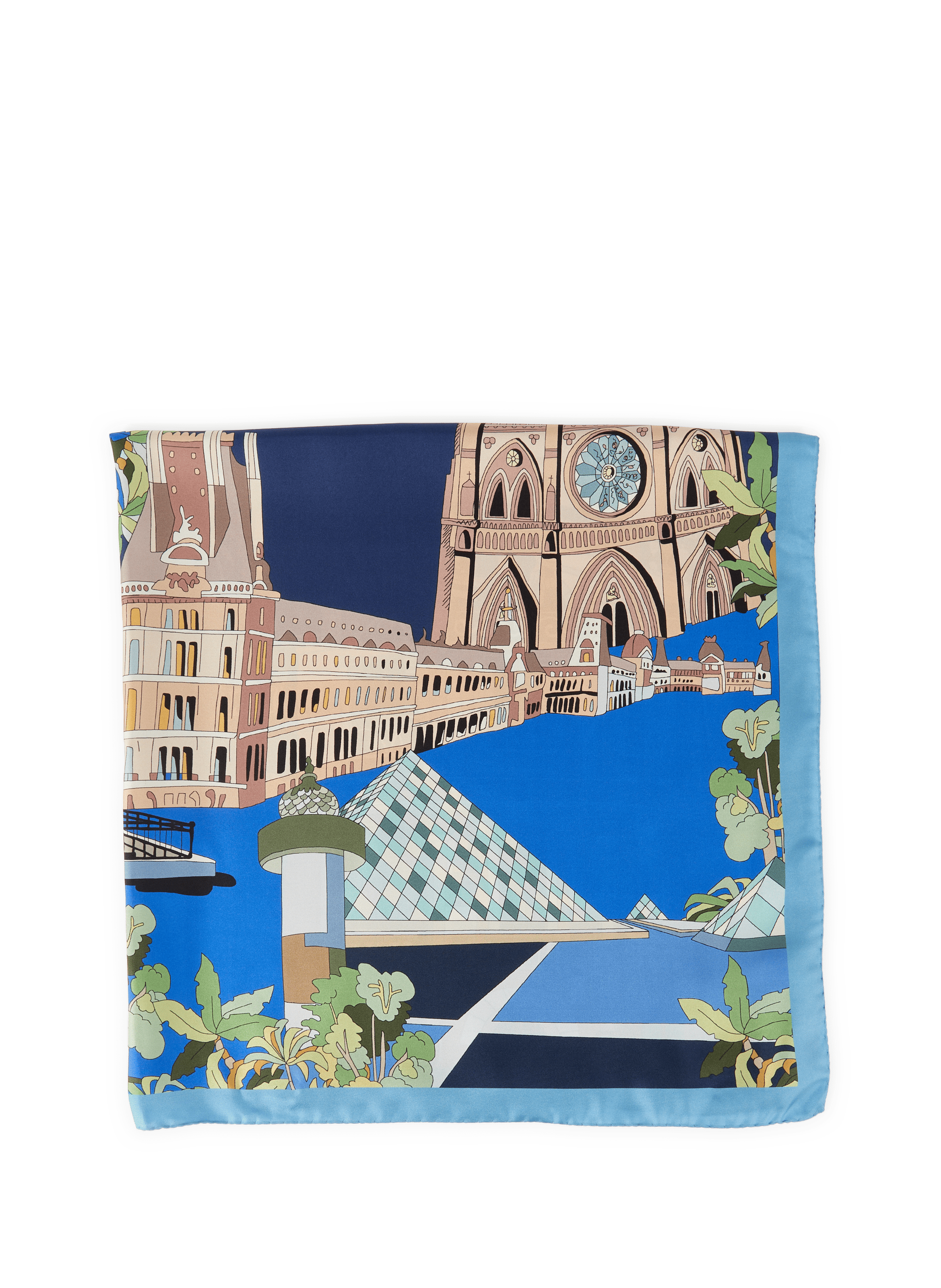 Silk scarf with pattern AU PRINTEMPS PARIS Multicolour