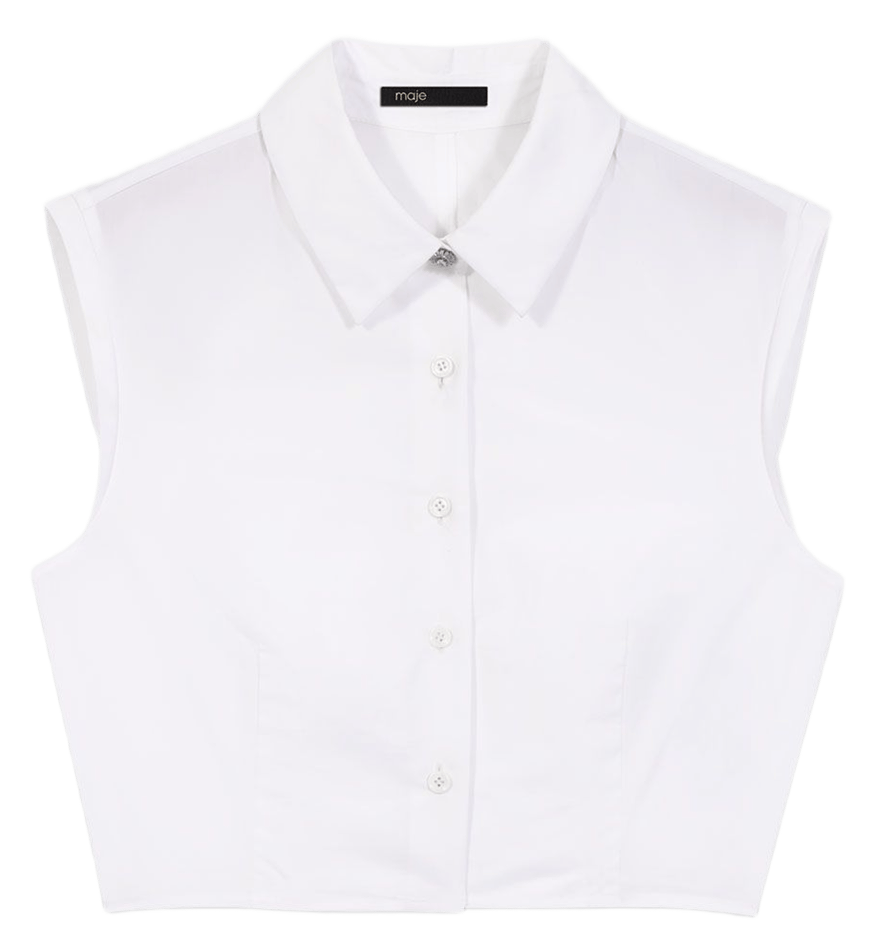 Robe courte col classique en laine mélangée MAJE Gris