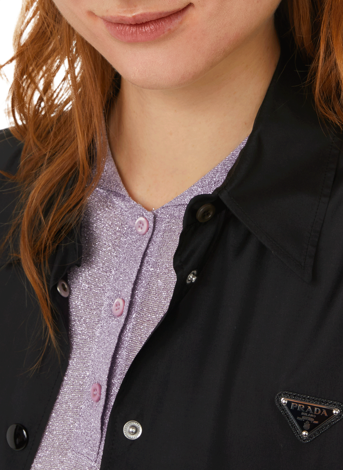 Chemise en soie PRADA Noir