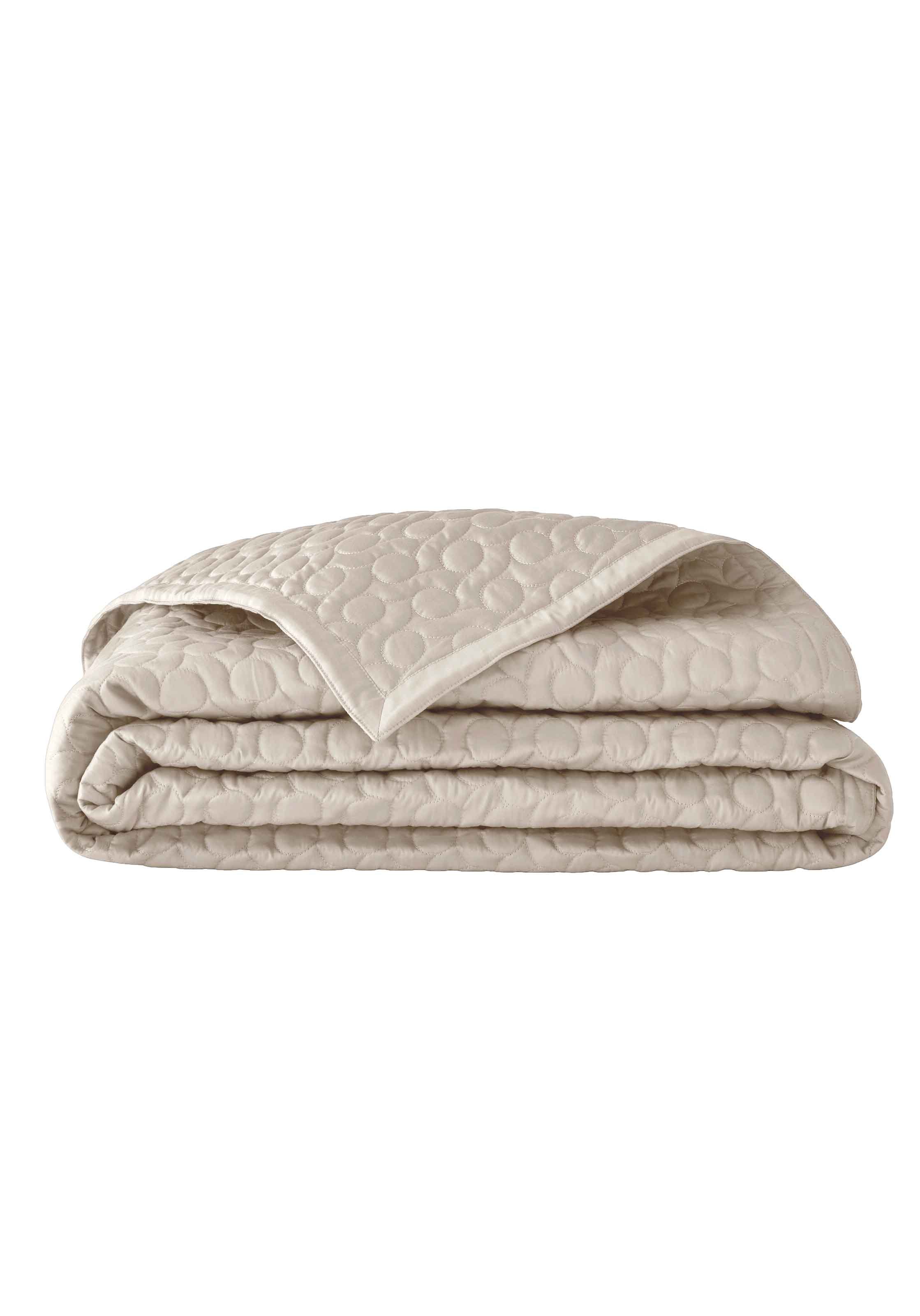 Couvre-lit matelassé uni en satin de coton bio, poesie ALEXANDRE TURPAULT Rose