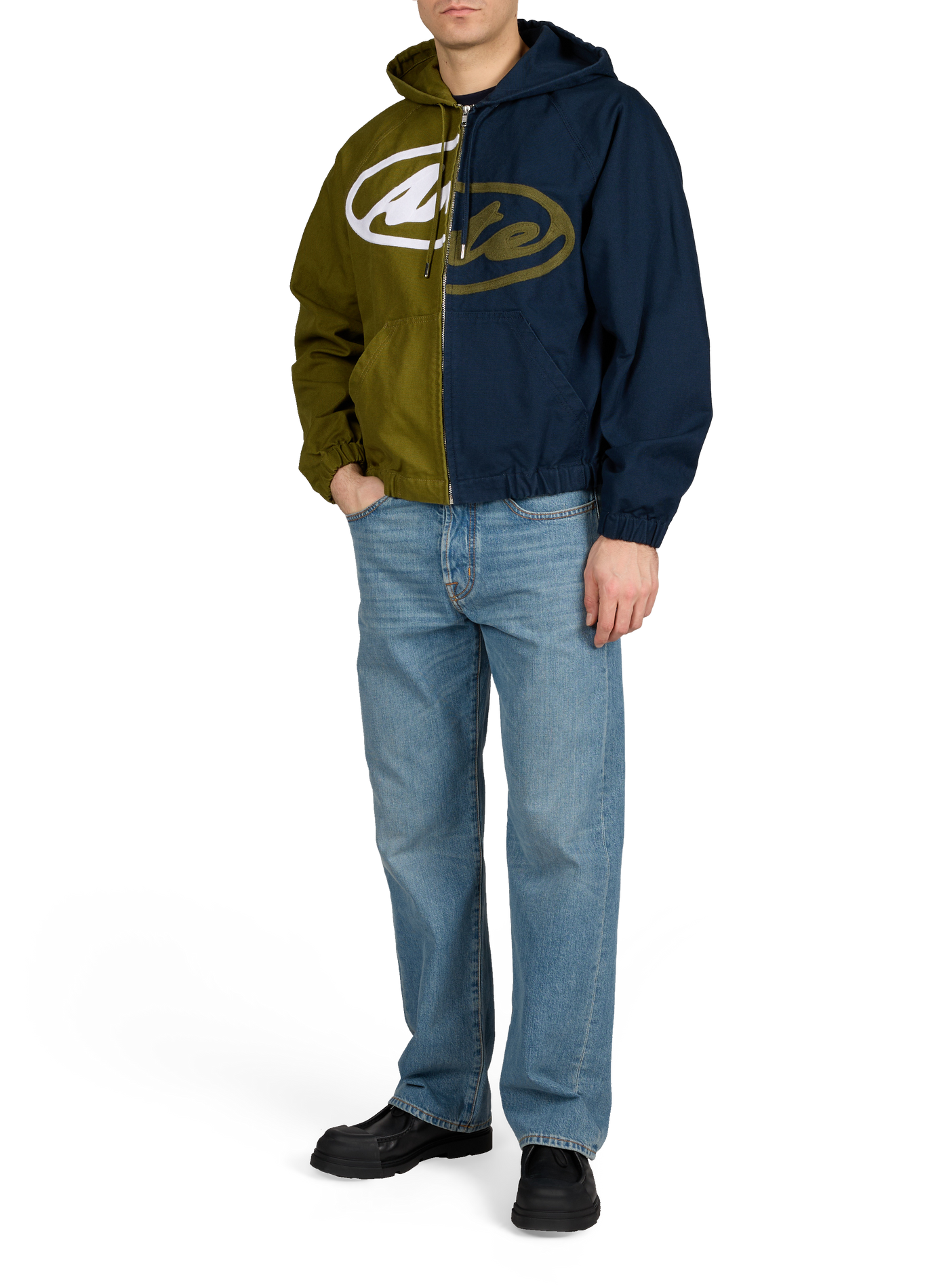 Veste logo ample à capuche en coton ARTE ANTWERP Bleu