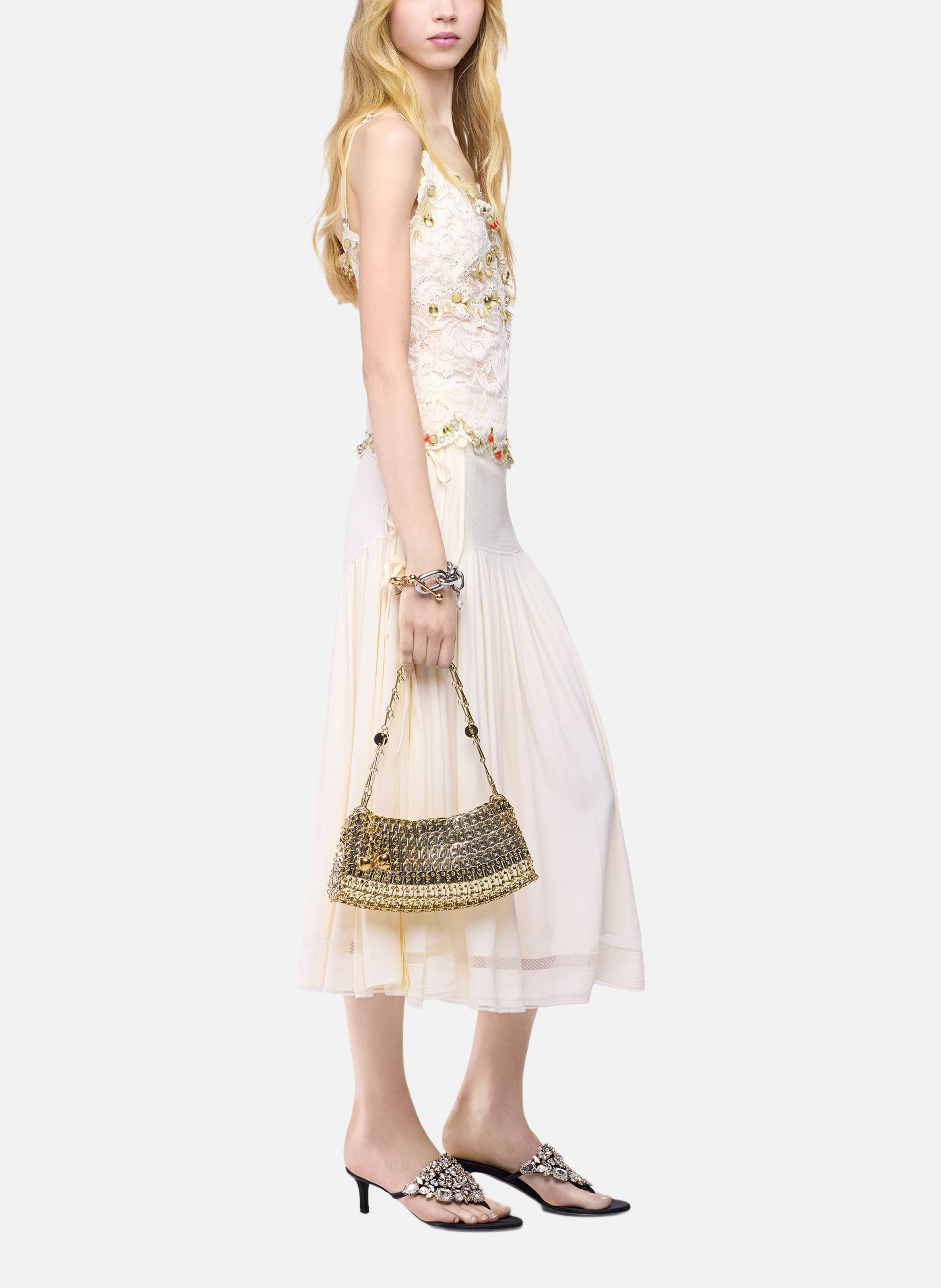 1969 clutch en métal RABANNE Doré