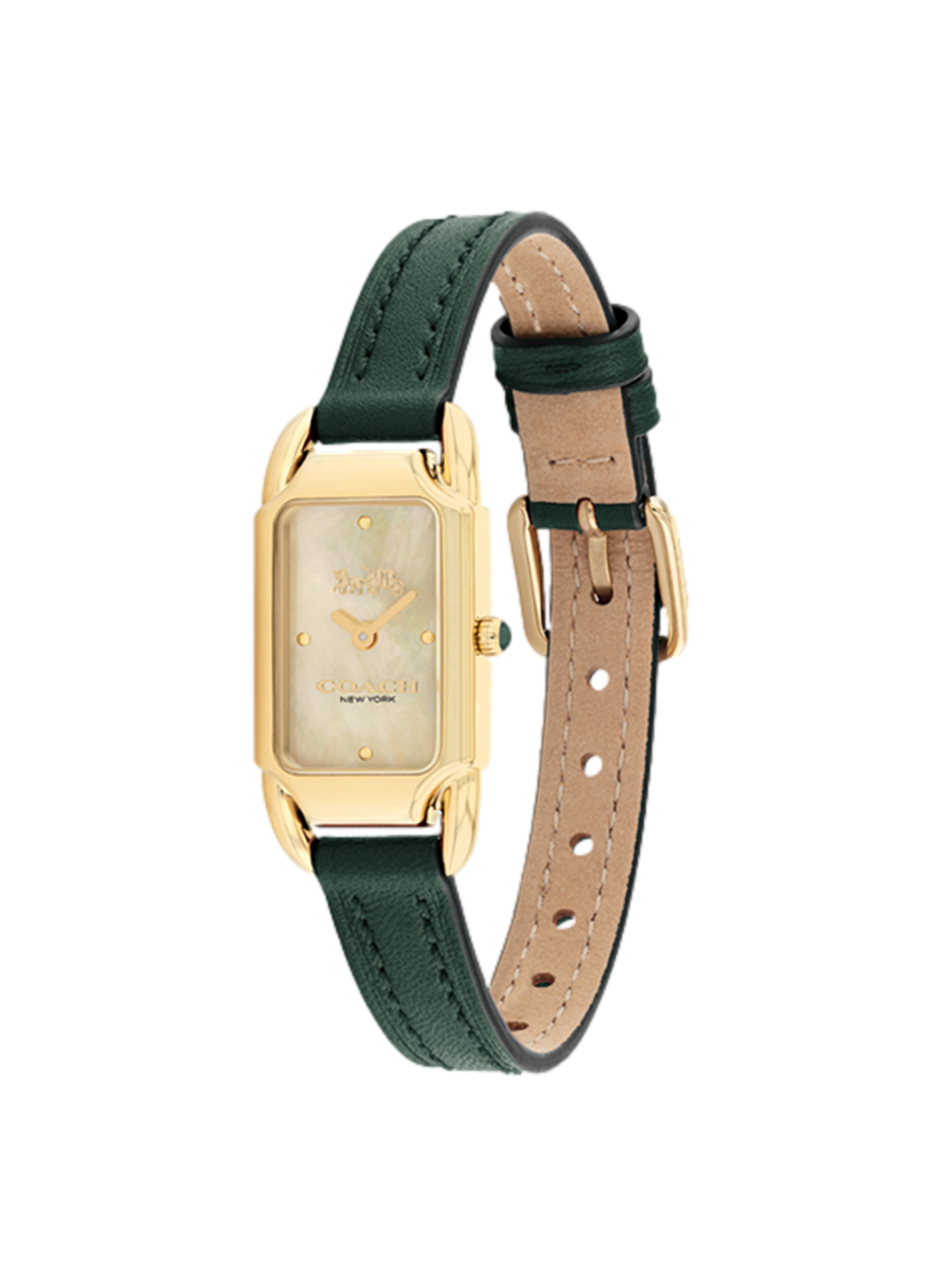 Montre quartz Cadie en cuir COACH MONTRES Vert