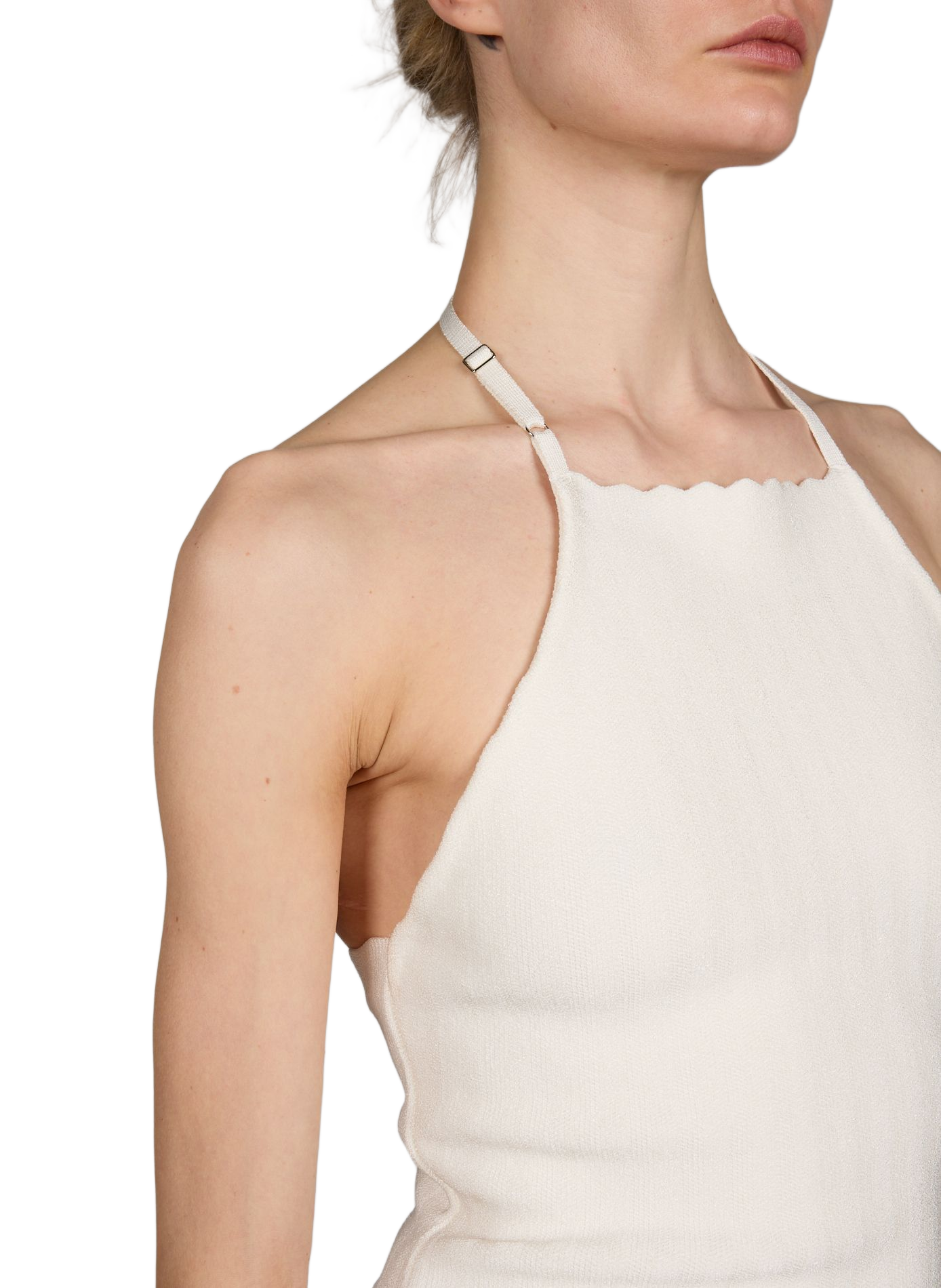 Top La Maille Tablier côtelé JACQUEMUS Blanc