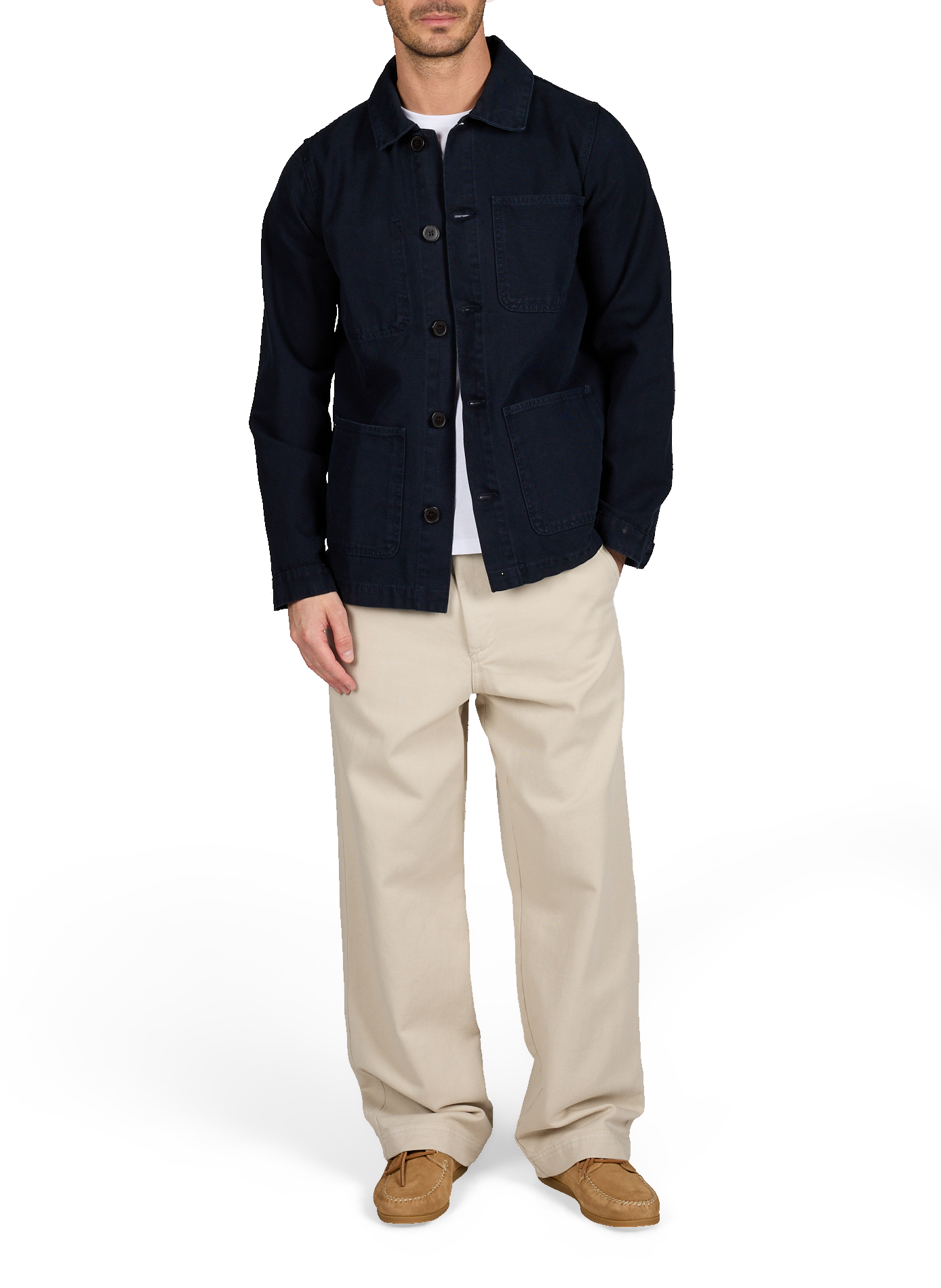 Straight High-Waist Solid Pants LAFAURIE Beige