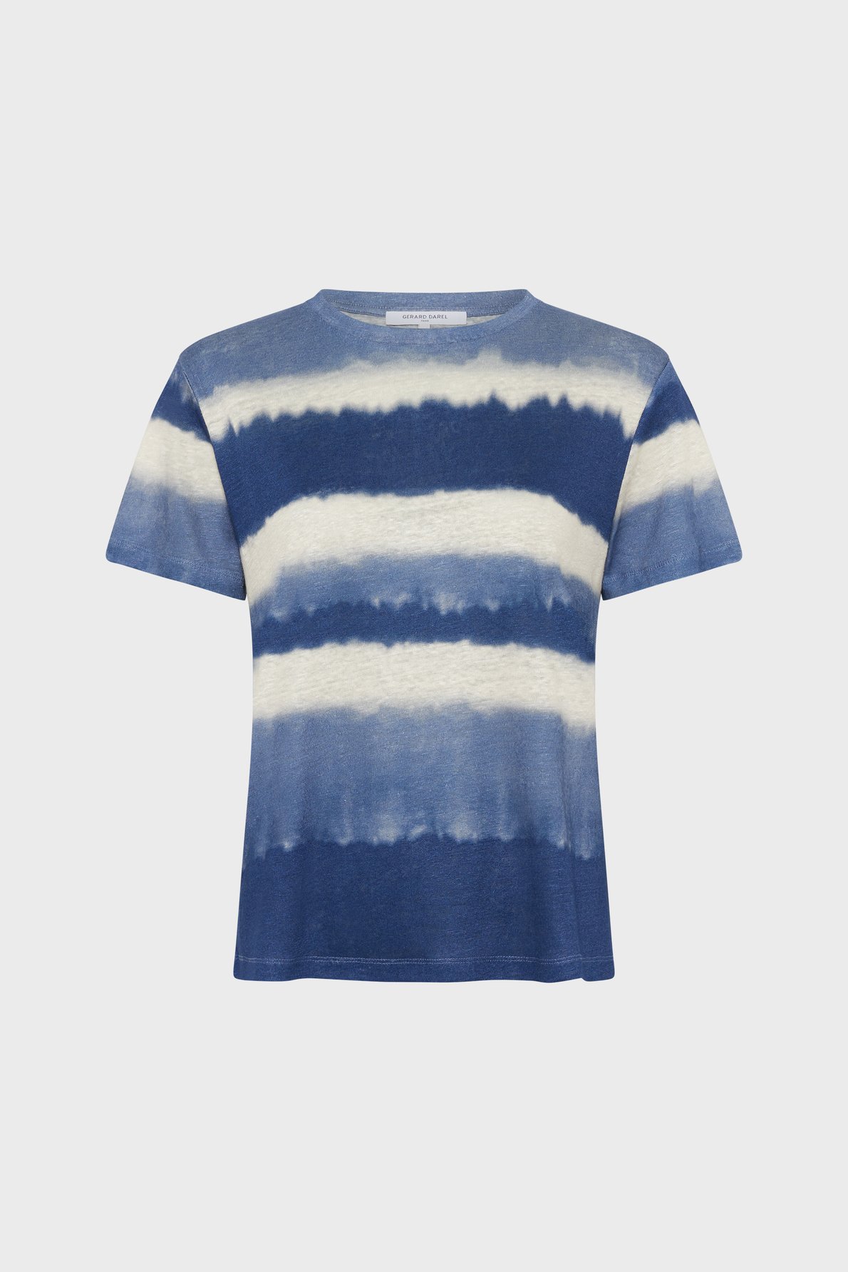T-shirt tie and die en lin - mabinty GERARD DAREL Bleu